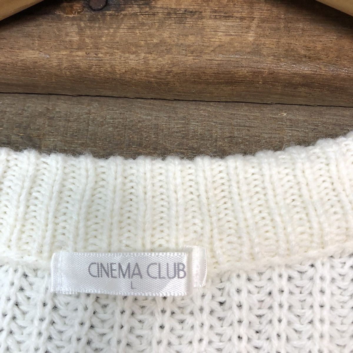 Homespun Knitwear × Japanese Brand Cinema Club White cable Knitwear sweatshirt #519B Size US L / EU 52-54 / 3 - 11 Thumbnail