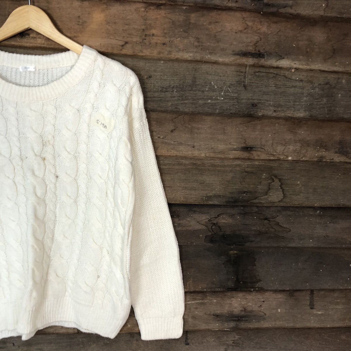 Homespun Knitwear × Japanese Brand Cinema Club White cable Knitwear sweatshirt #519B Size US L / EU 52-54 / 3 - 5 Thumbnail