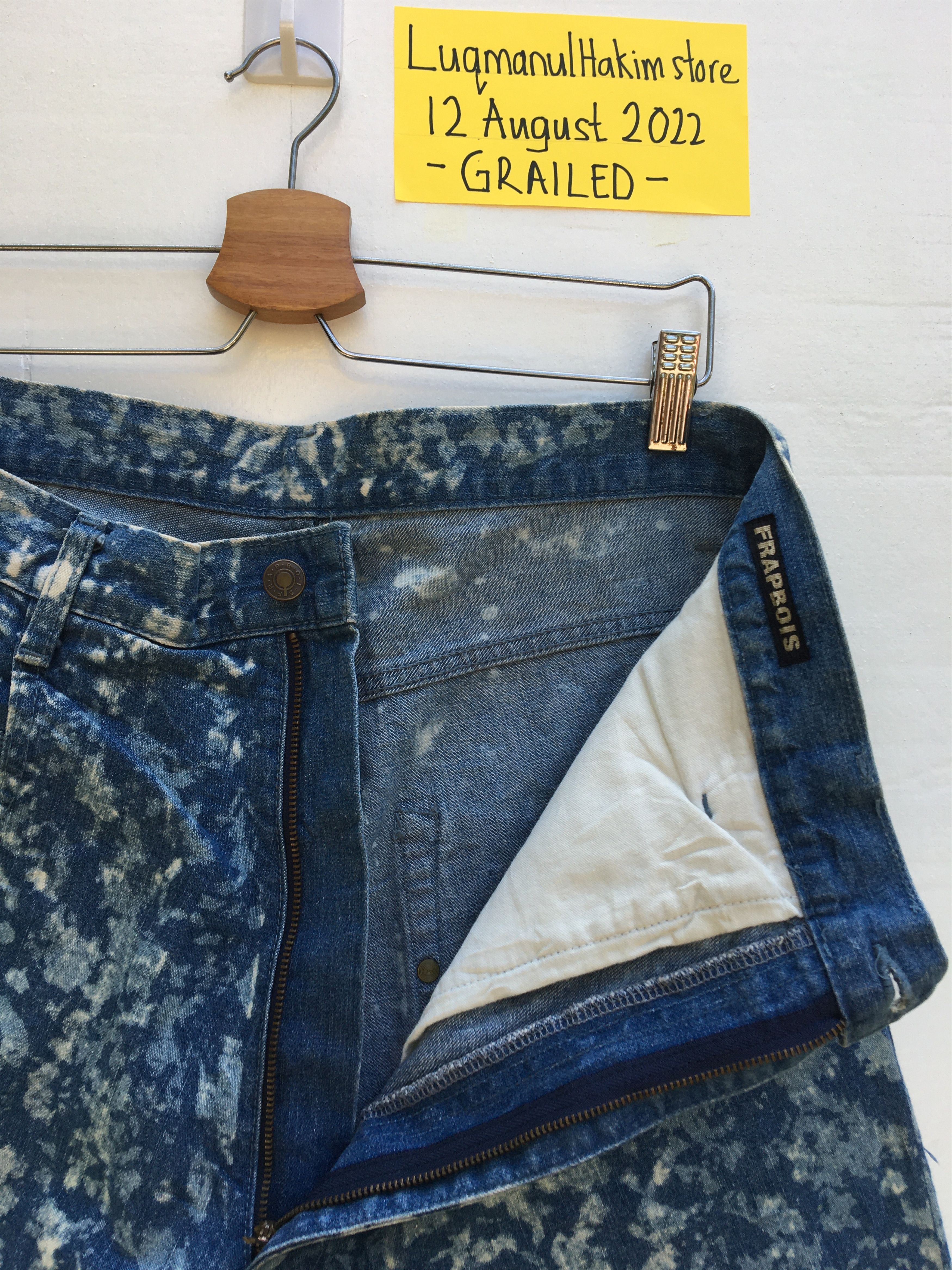 Frapbois Rare Japanese Brand Frapbois Denim Acid Wash Size US 34 / EU 50 - 8 Thumbnail