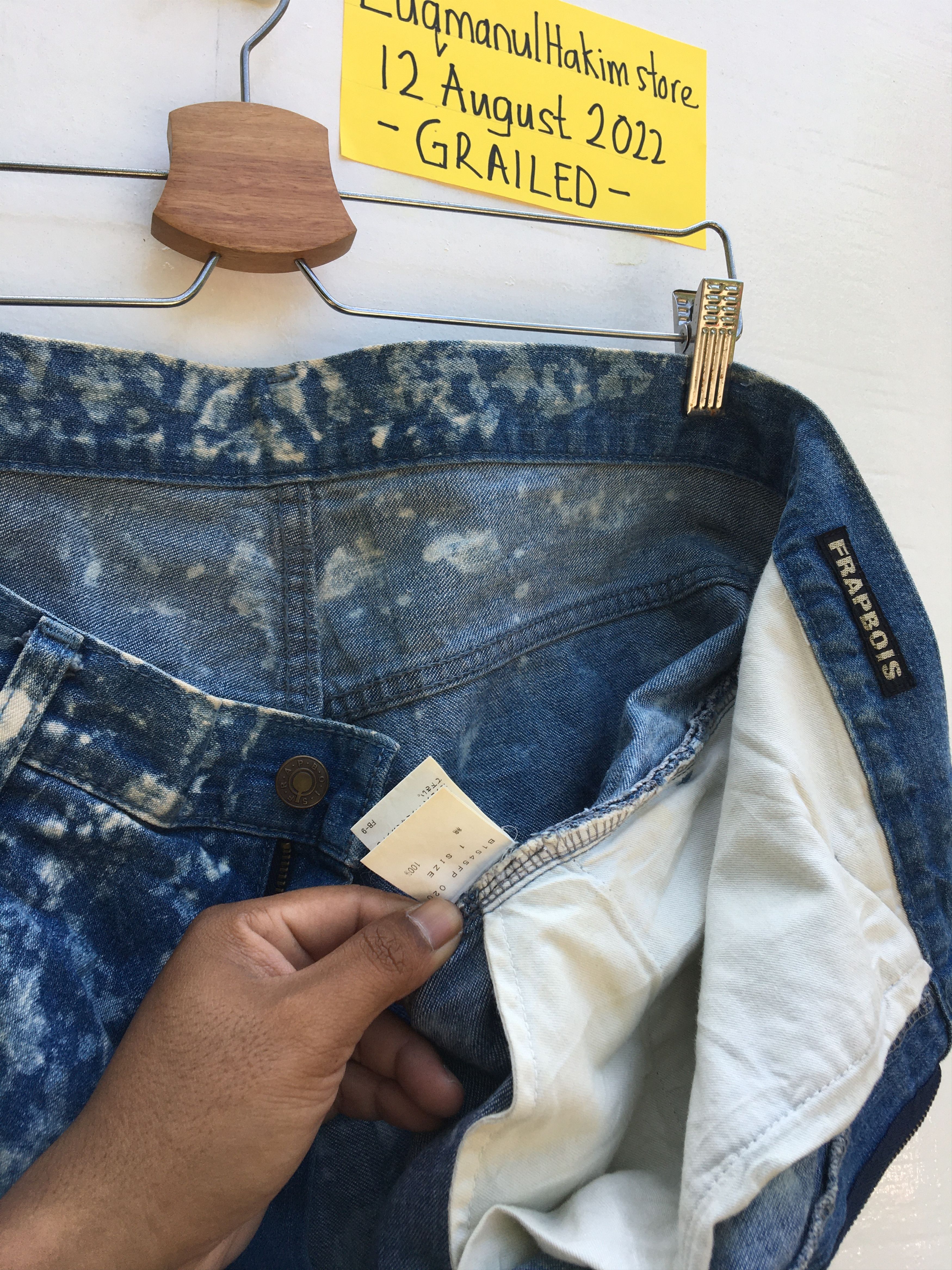 Frapbois Rare Japanese Brand Frapbois Denim Acid Wash Size US 34 / EU 50 - 12 Thumbnail