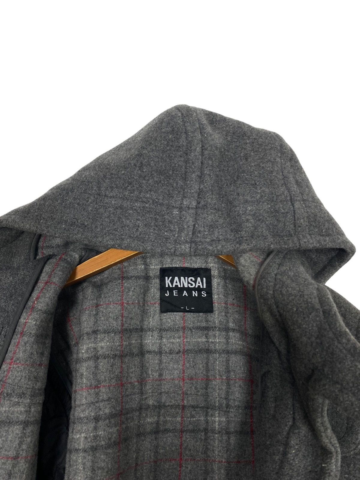 Kansai Yamamoto Rare‼️Kansai Jeans Wool Duffle Coat Size US L / EU 52-54 / 3 - 5 Thumbnail