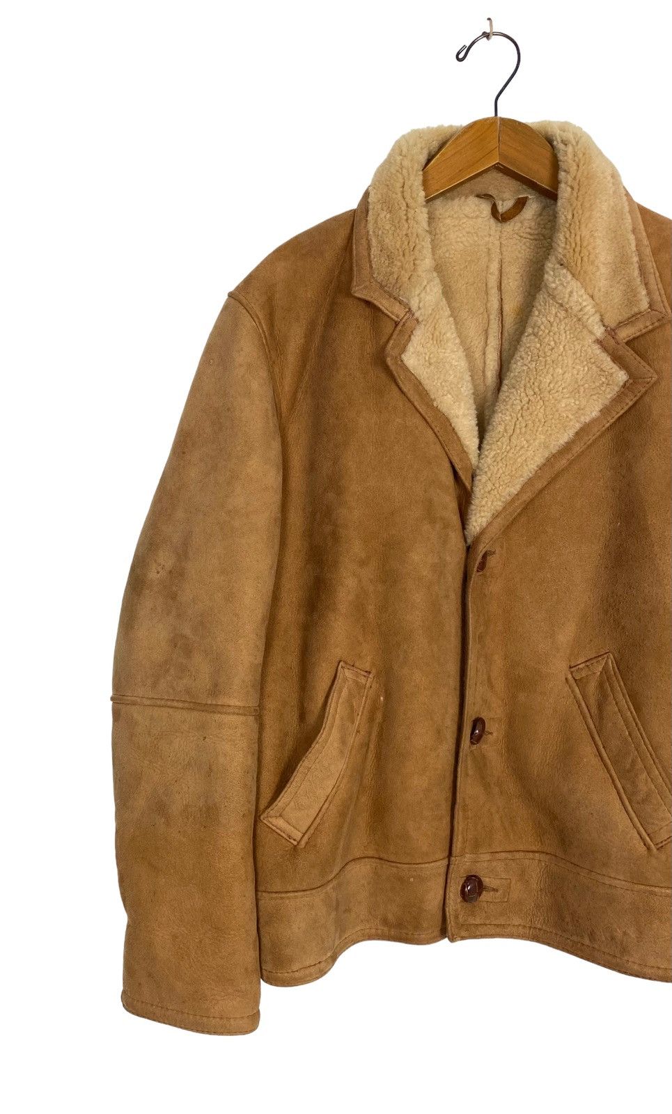 Schott Rare‼️ Vintage Schott Suede Leather Sherling Jacket Made Usa Size US M / EU 48-50 / 2 - 4 Thumbnail