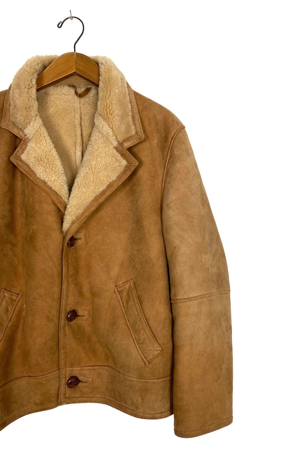Schott Rare‼️ Vintage Schott Suede Leather Sherling Jacket Made Usa Size US M / EU 48-50 / 2 - 3 Thumbnail