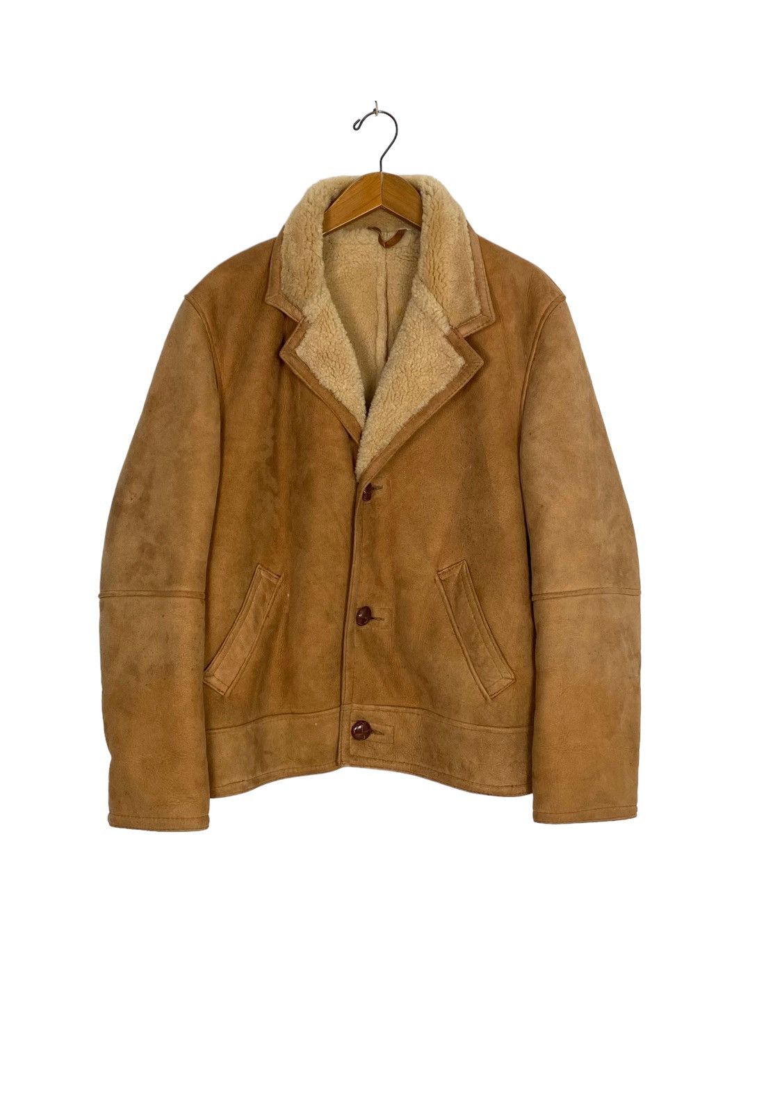 Schott Rare‼️ Vintage Schott Suede Leather Sherling Jacket Made Usa Size US M / EU 48-50 / 2 - 2 Thumbnail