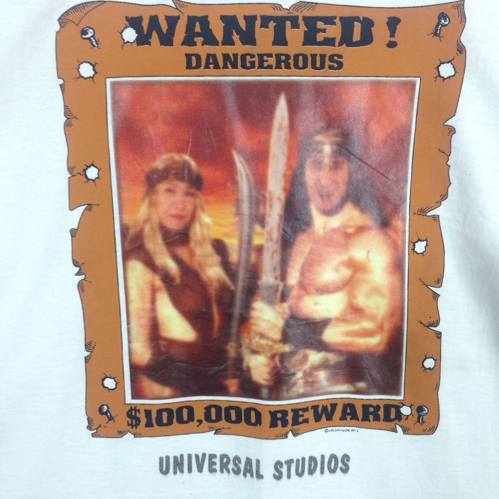 Vintage Wanted Dangerous 100,000 Reward By Universal Studio
