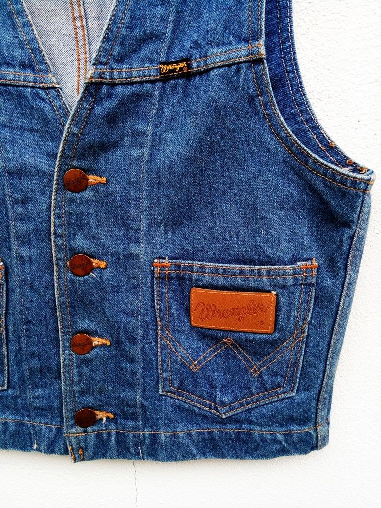 Wrangler 🔥Wrangler Japan Button Up Denim Vest Jacket RARE Size US XS / EU 42 / 0 - 3 Thumbnail
