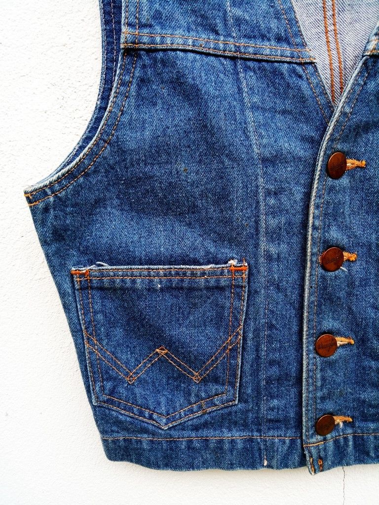 Wrangler 🔥Wrangler Japan Button Up Denim Vest Jacket RARE Size US XS / EU 42 / 0 - 4 Thumbnail