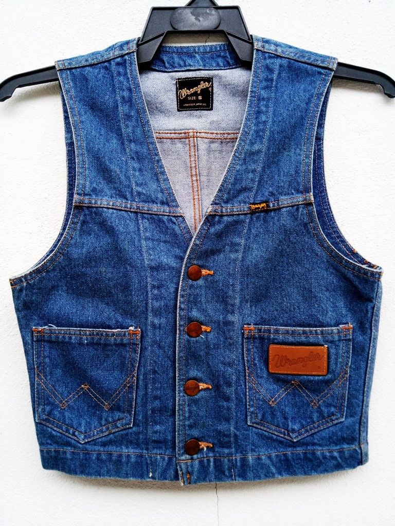 Wrangler 🔥Wrangler Japan Button Up Denim Vest Jacket RARE Size US XS / EU 42 / 0 - 2 Thumbnail