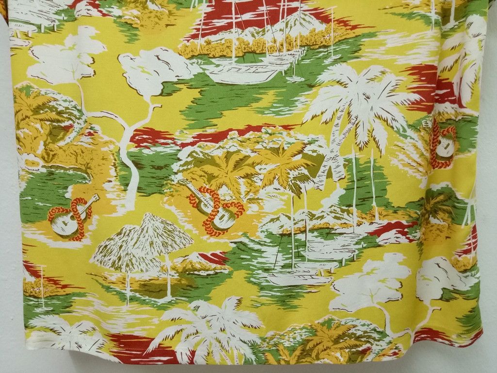 Vintage 🔥🔥🔥Rayon Hawaiian Beach Wood Button Up Shirts RARE Size US L / EU 52-54 / 3 - 8 Thumbnail