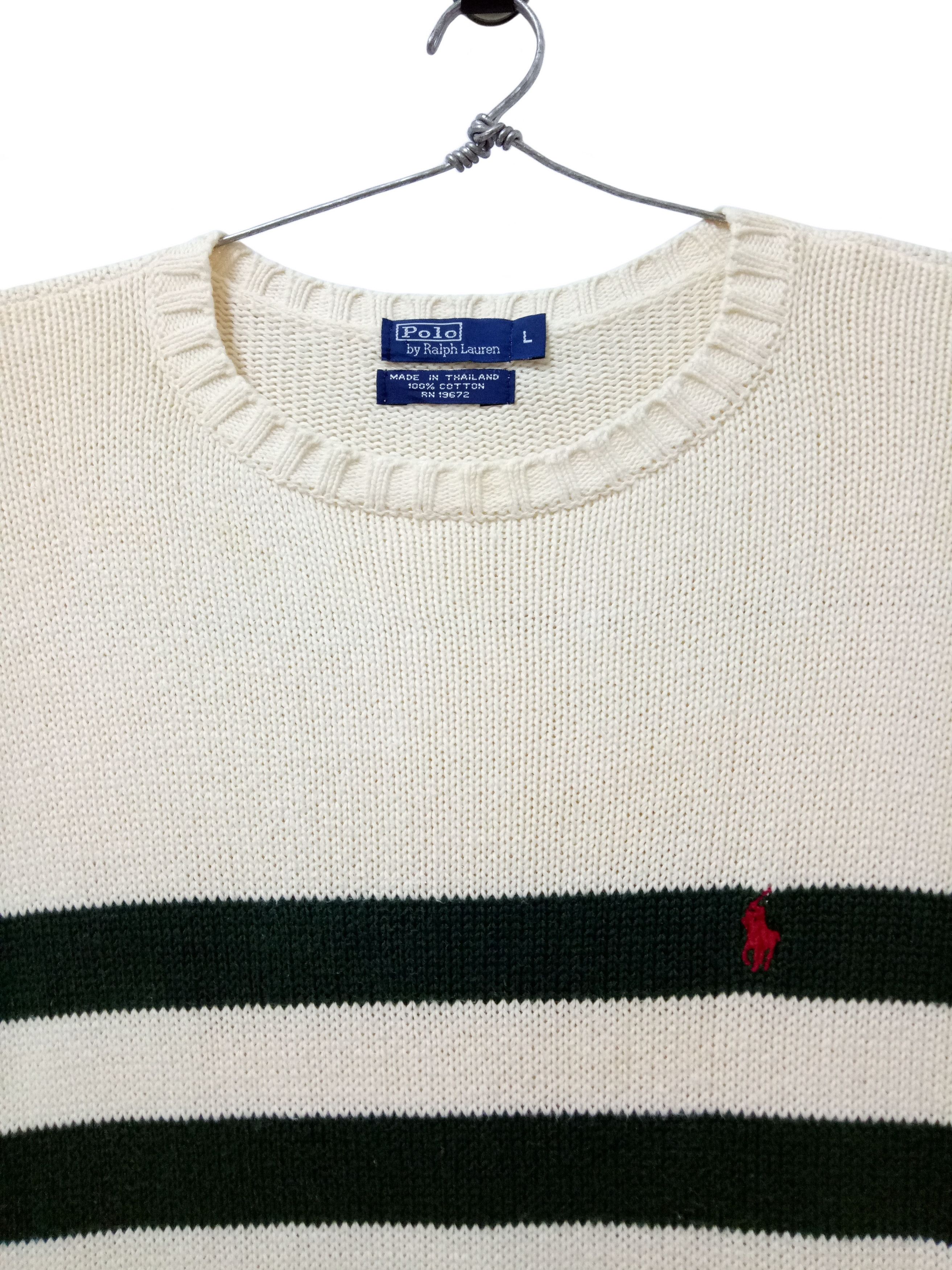 Polo Ralph Lauren POLO RALPH LAUREN Stripes Knitwear Jumper Rare Design Size US L / EU 52-54 / 3 - 2 Thumbnail