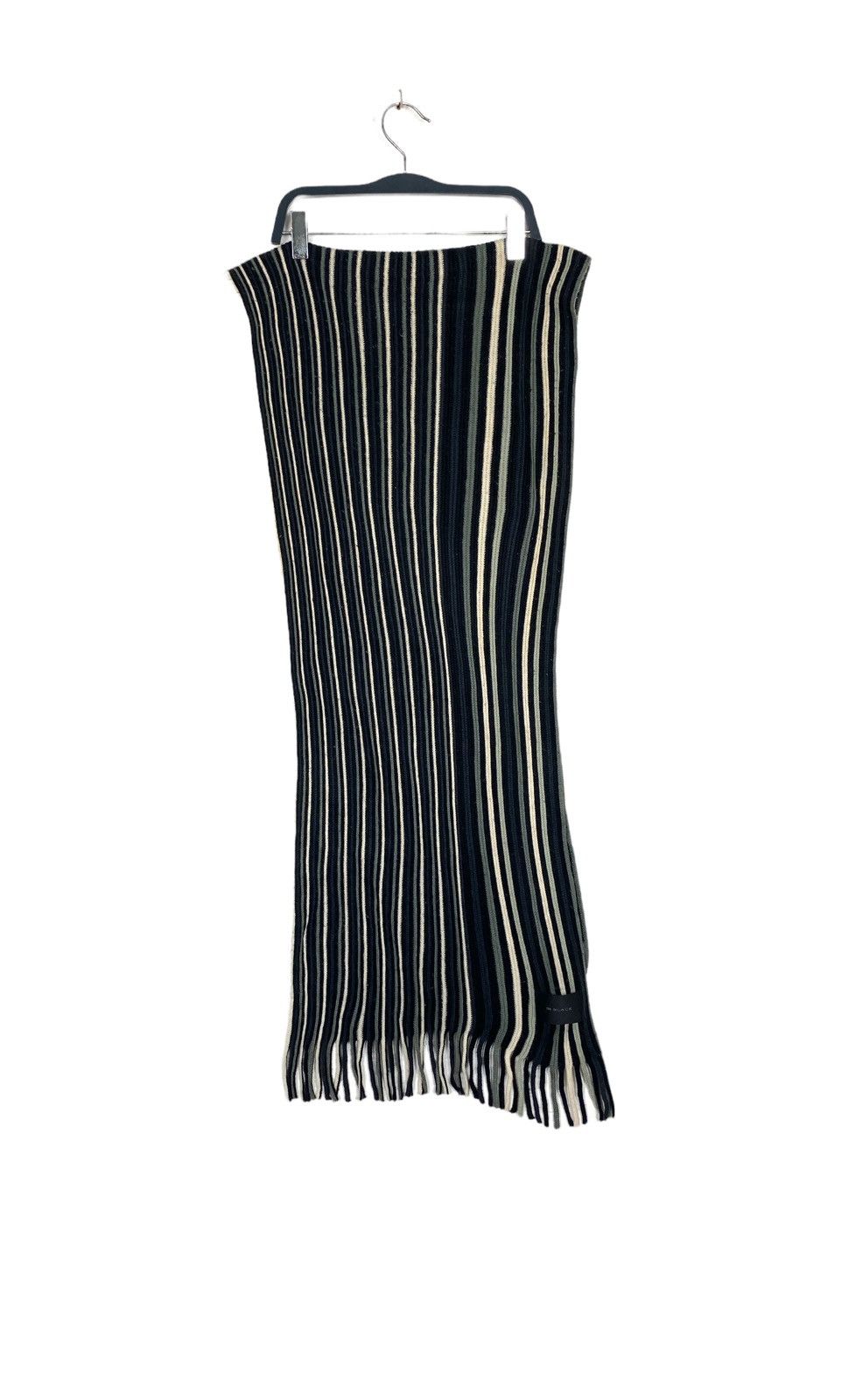 Vintage Rare‼️ Vintage In Black Stripe Colour Block Scarf Size ONE SIZE - 3 Thumbnail