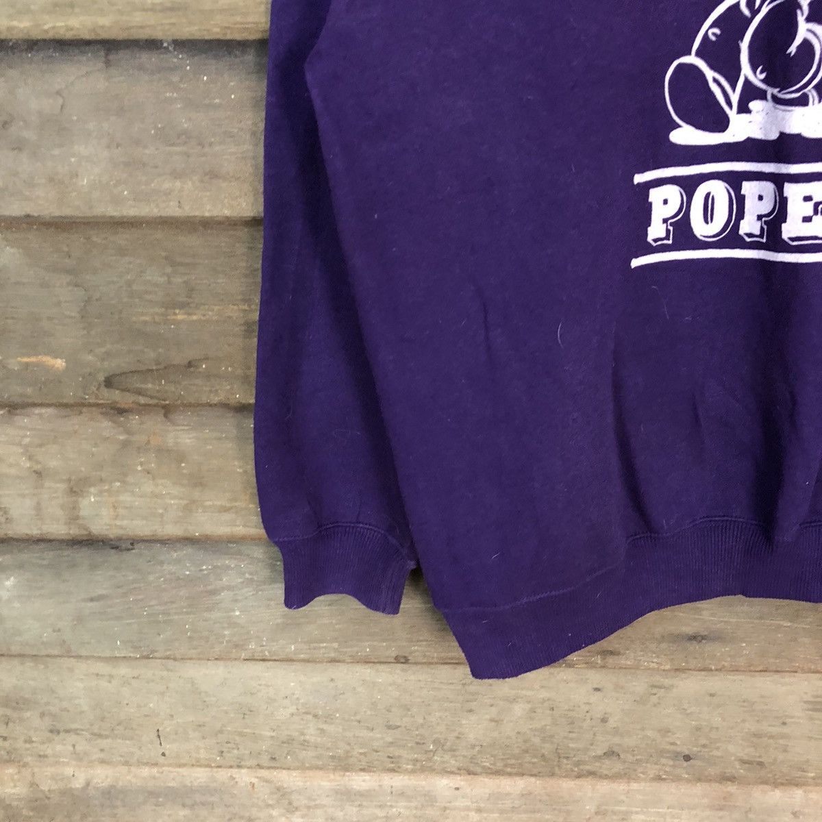 Cartoon Network × Japanese Brand × Vintage Popeye cartoon vintage Puprle Sweathshirt #068B Size US L / EU 52-54 / 3 - 4 Thumbnail