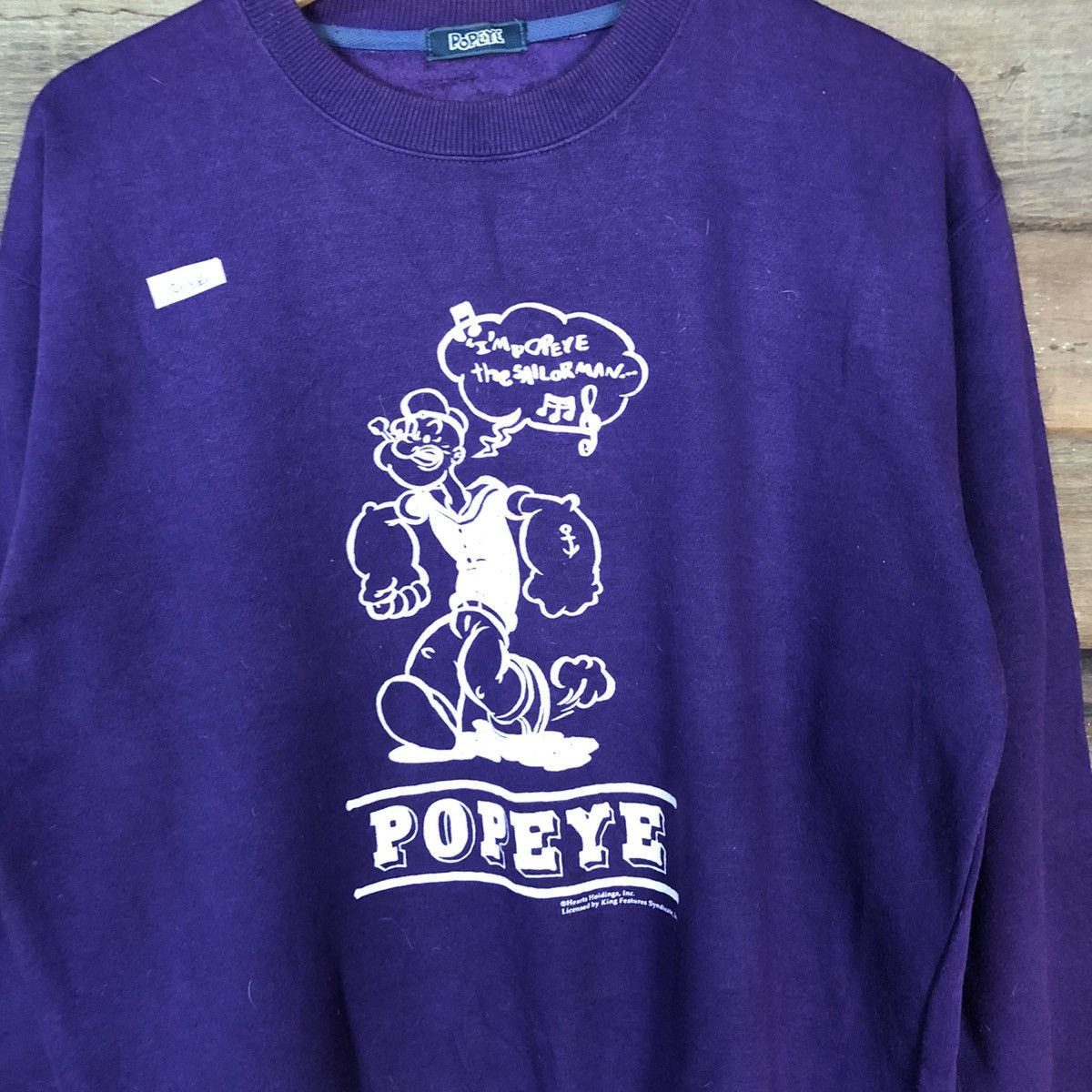 Cartoon Network × Japanese Brand × Vintage Popeye cartoon vintage Puprle Sweathshirt #068B Size US L / EU 52-54 / 3 - 6 Thumbnail