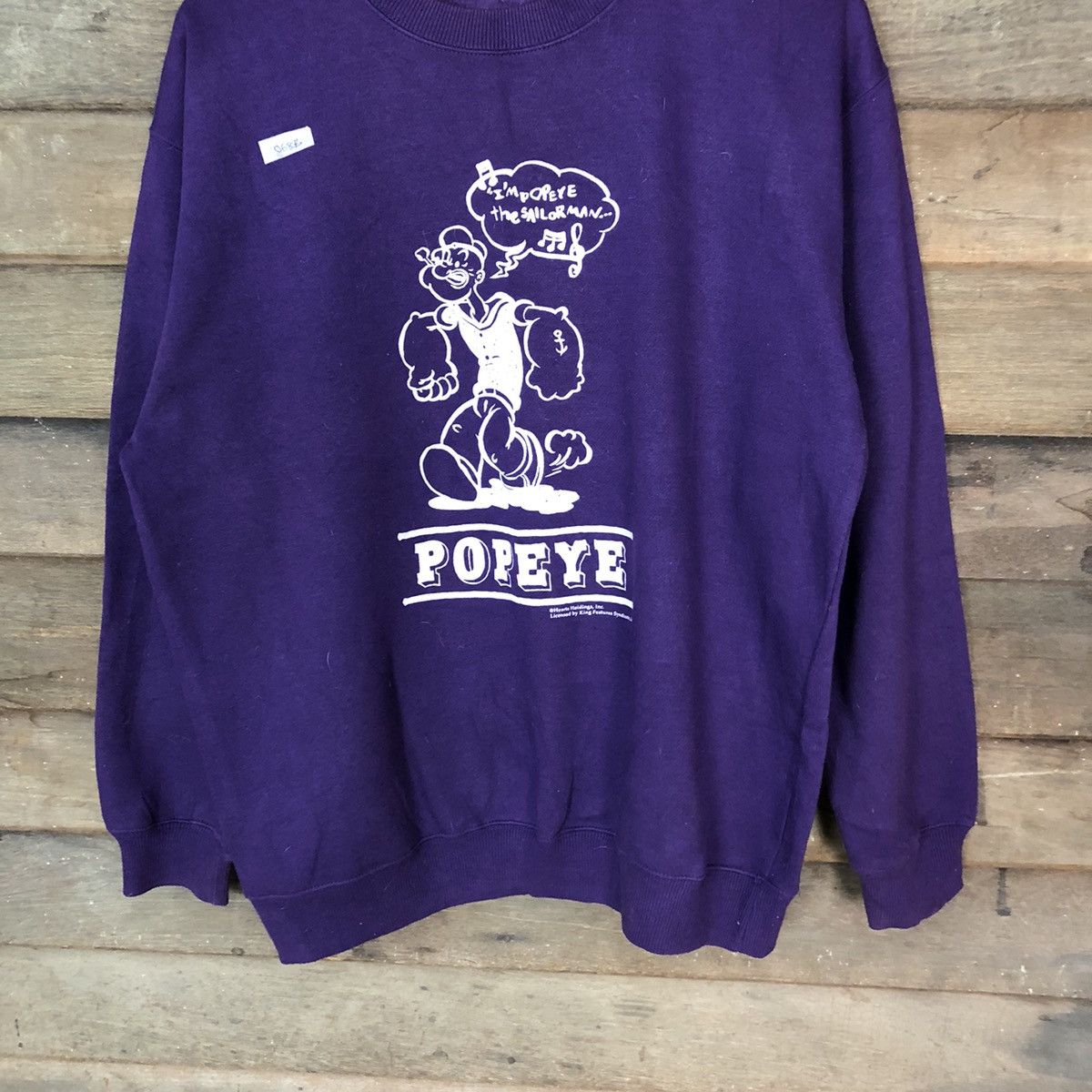 Cartoon Network × Japanese Brand × Vintage Popeye cartoon vintage Puprle Sweathshirt #068B Size US L / EU 52-54 / 3 - 3 Thumbnail