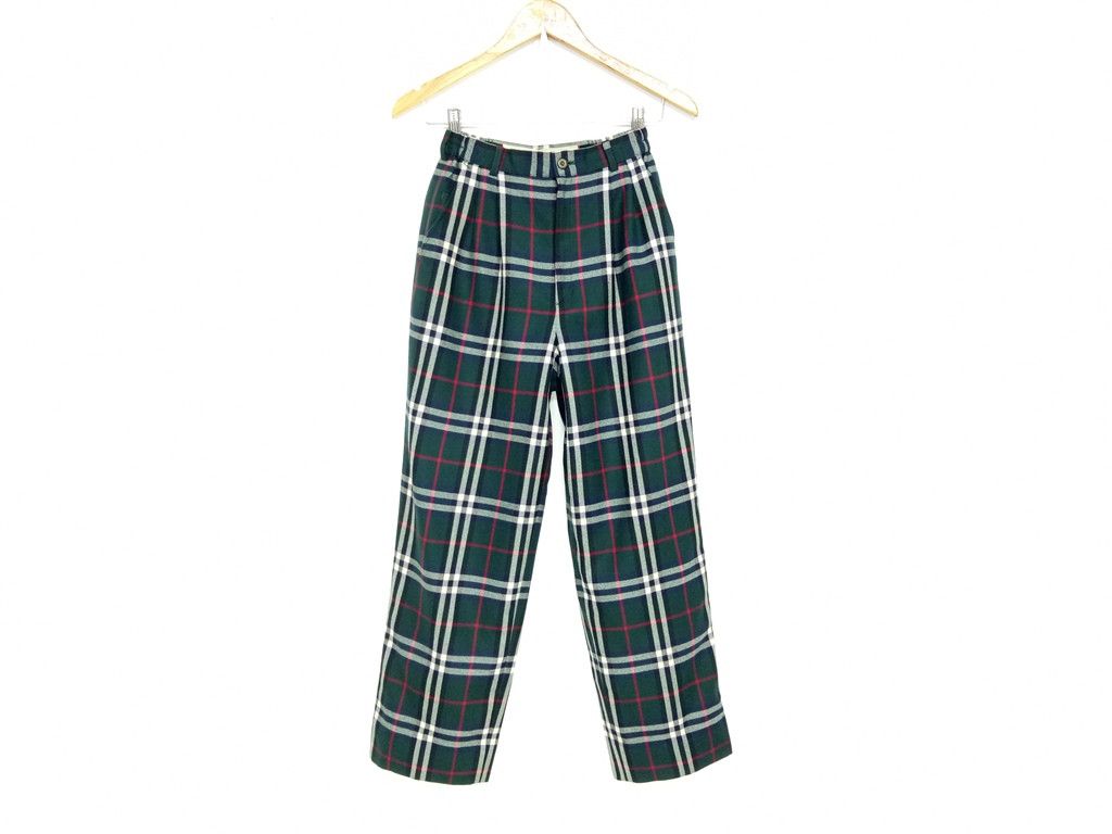 💥Vintage Burberry's Wool💥Checker Plaid Pants Mods Style