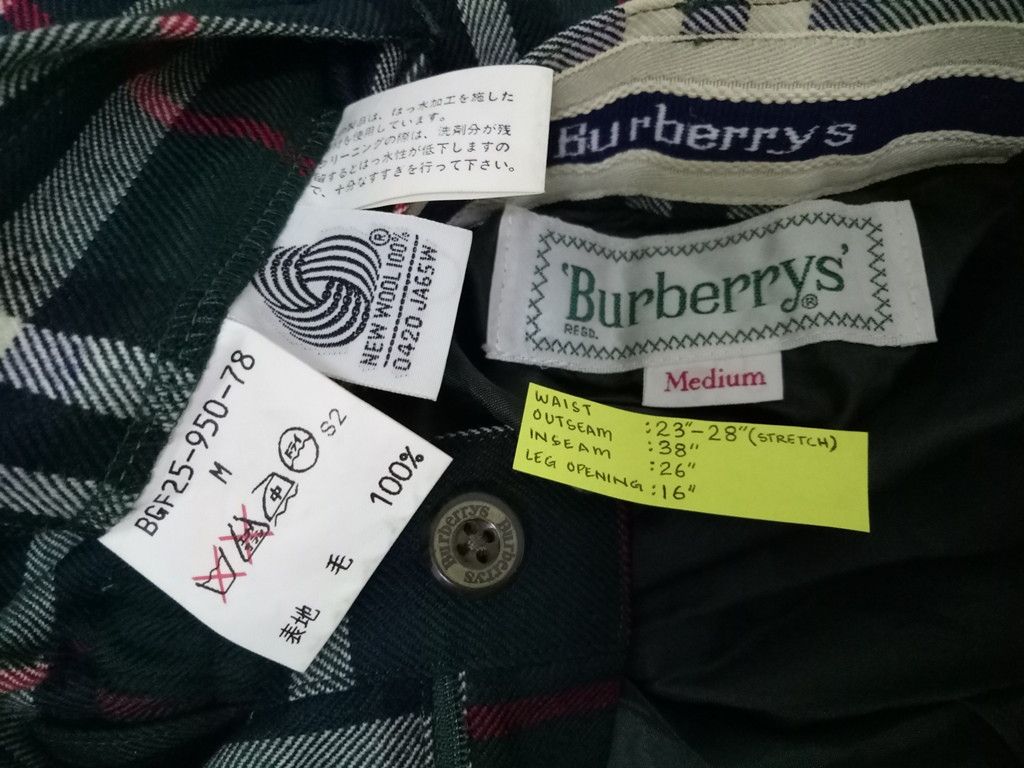 Burberry 💥Vintage Burberry's Wool💥Checker Plaid Pants Mods Style Size US 28 / EU 44 - 16 Thumbnail