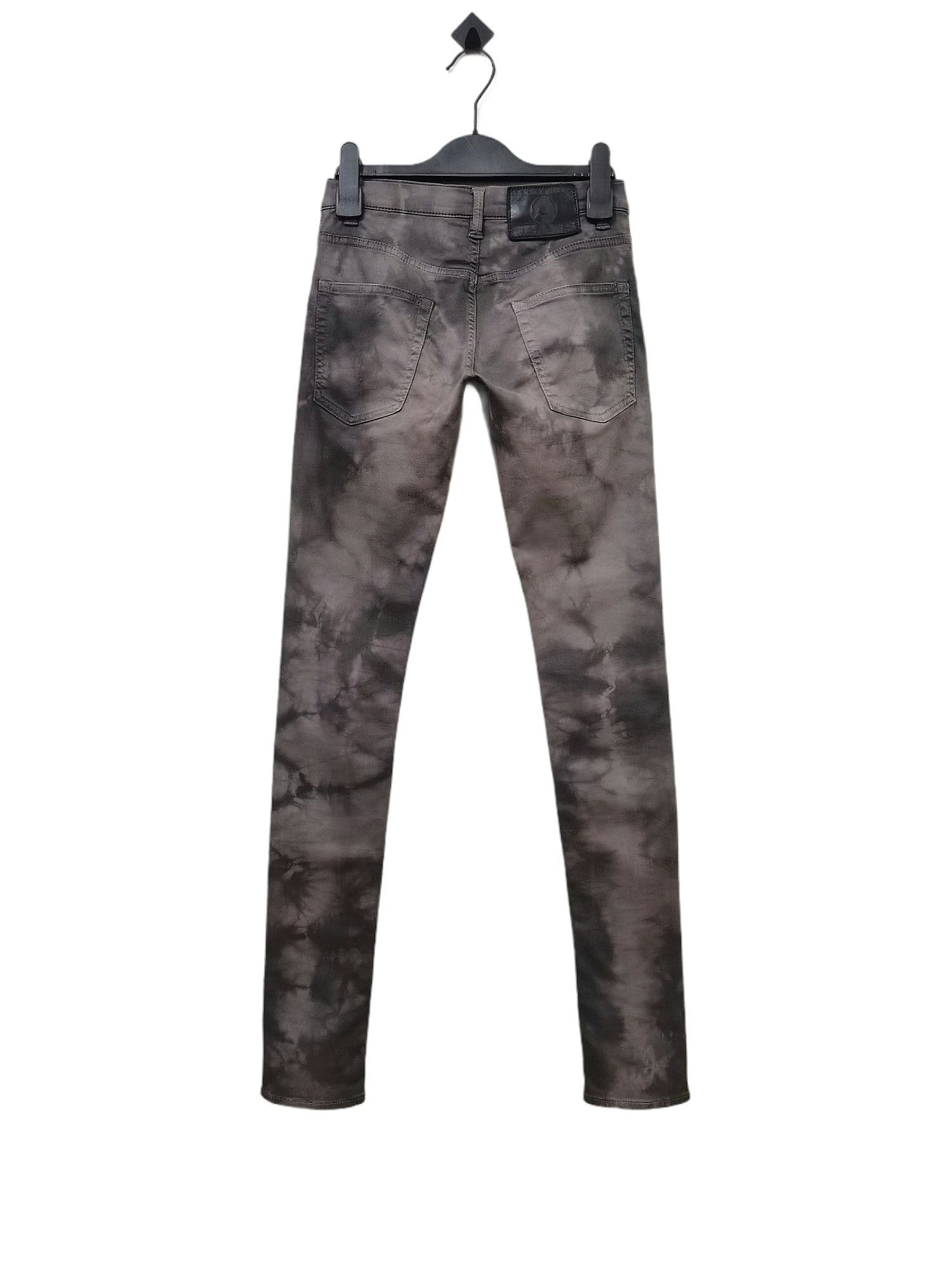 image of Hysteric Glamour Punk Tie Dye Acid Wash Skinny Jeans in Tye Dye, Men's (Size 26)