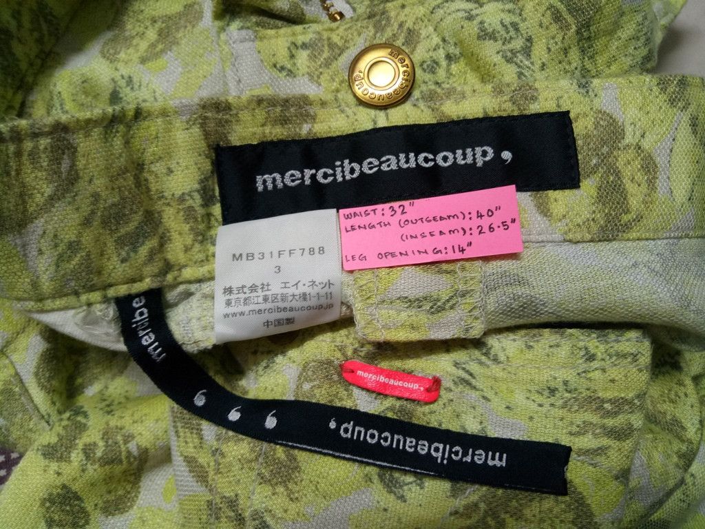 Issey Miyake 🔥🔥🔥Mercibeaucoup Floral Motif Drop Crotch Pants RARE Size US 32 / EU 48 - 17 Thumbnail