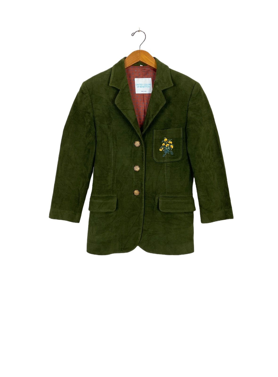 Rare‼️ United Colors of Benetton Velvet Blazer Coat