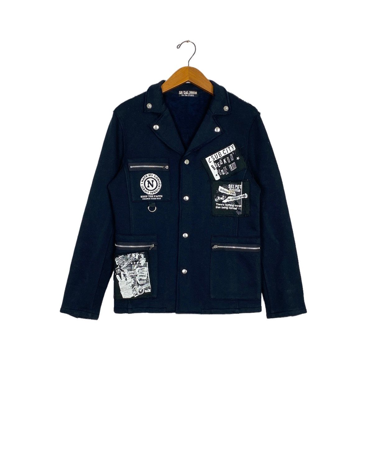 Japanese Brand FINALDROP Sex Pot Revenge for The Punx Anarchy Patch Sweater Size US M / EU 48-50 / 2 - 1 Thumbnail