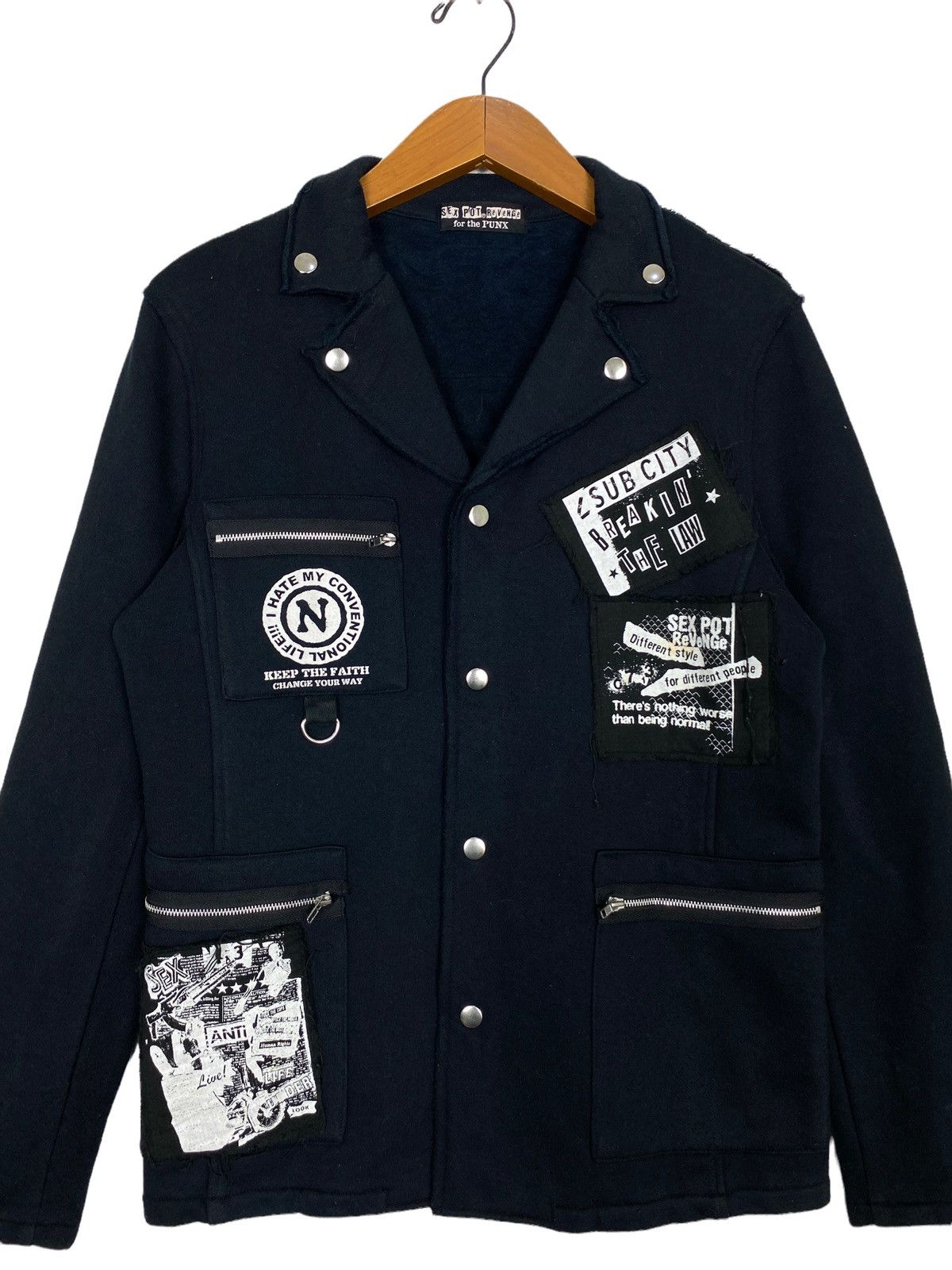 Japanese Brand FINALDROP Sex Pot Revenge for The Punx Anarchy Patch Sweater Size US M / EU 48-50 / 2 - 2 Thumbnail