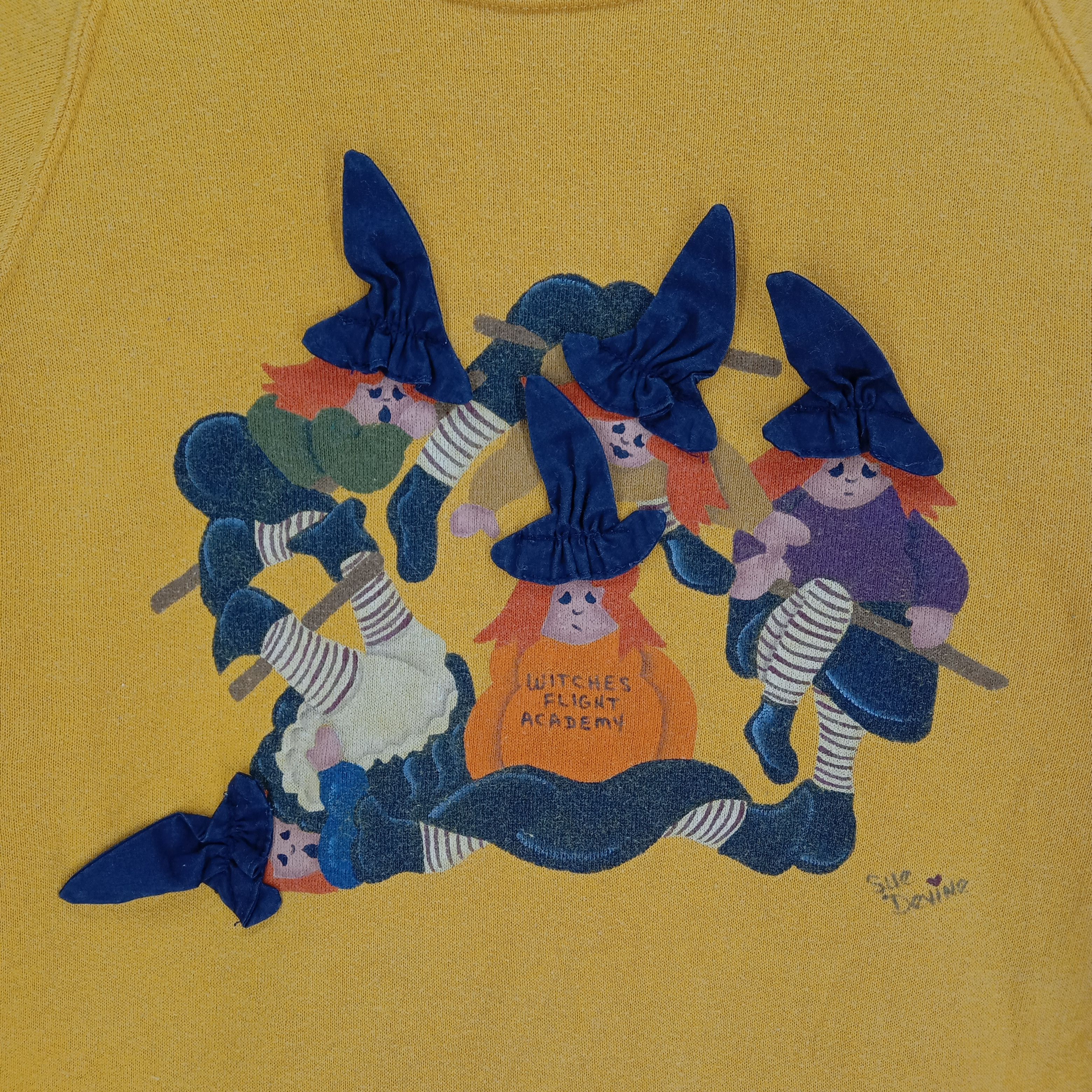 Jerzees Vintage Witches Flight Academy Big Logo Sweatshirt #1561-63 Size S / US 4 / IT 40 - 3 Thumbnail