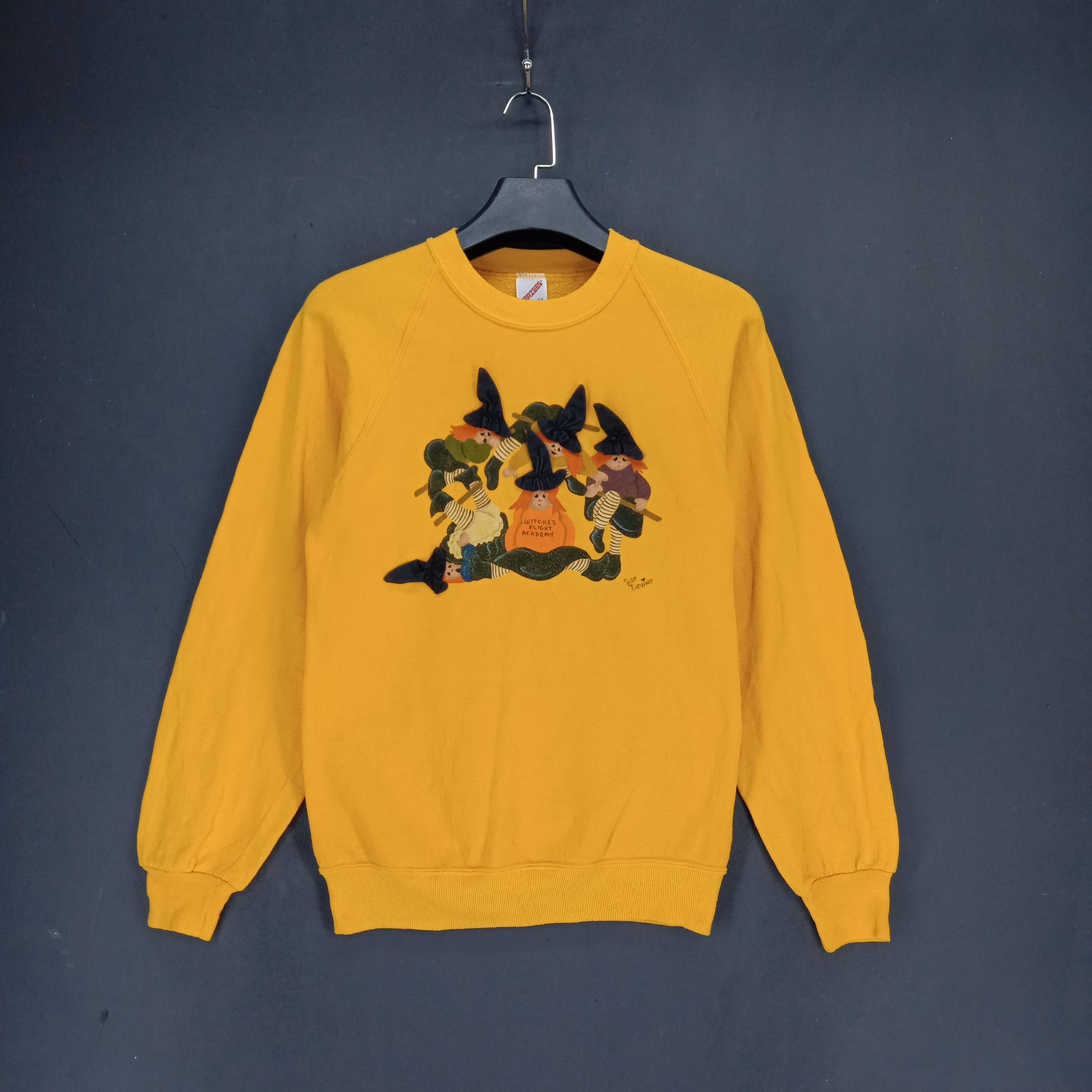 Jerzees Vintage Witches Flight Academy Big Logo Sweatshirt #1561-63 Size S / US 4 / IT 40 - 1 Thumbnail