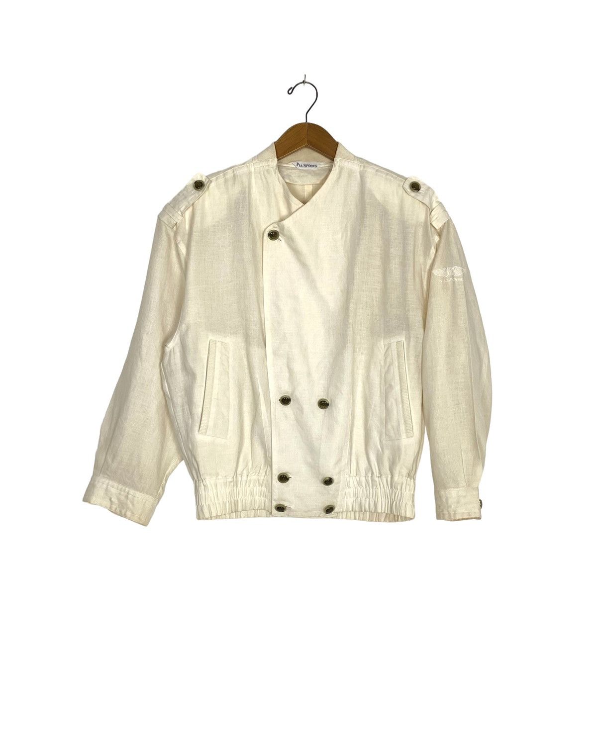 Japanese Brand Rare‼️ Vtg Pia Sport light Yellow Sport Track Jacket Japan Size US M / EU 48-50 / 2 - 1 Thumbnail