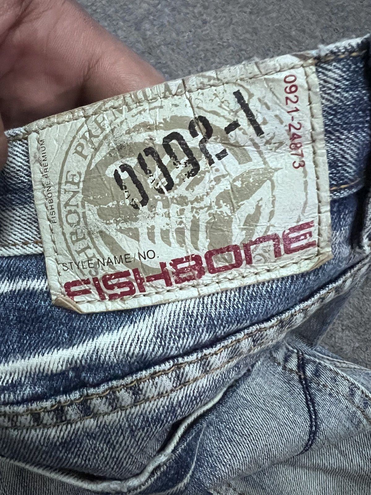 Japanese Brand SICK🔥FISHBONE WASHED DISTRESSED DENIM PANT Size US 31 - 7 Thumbnail