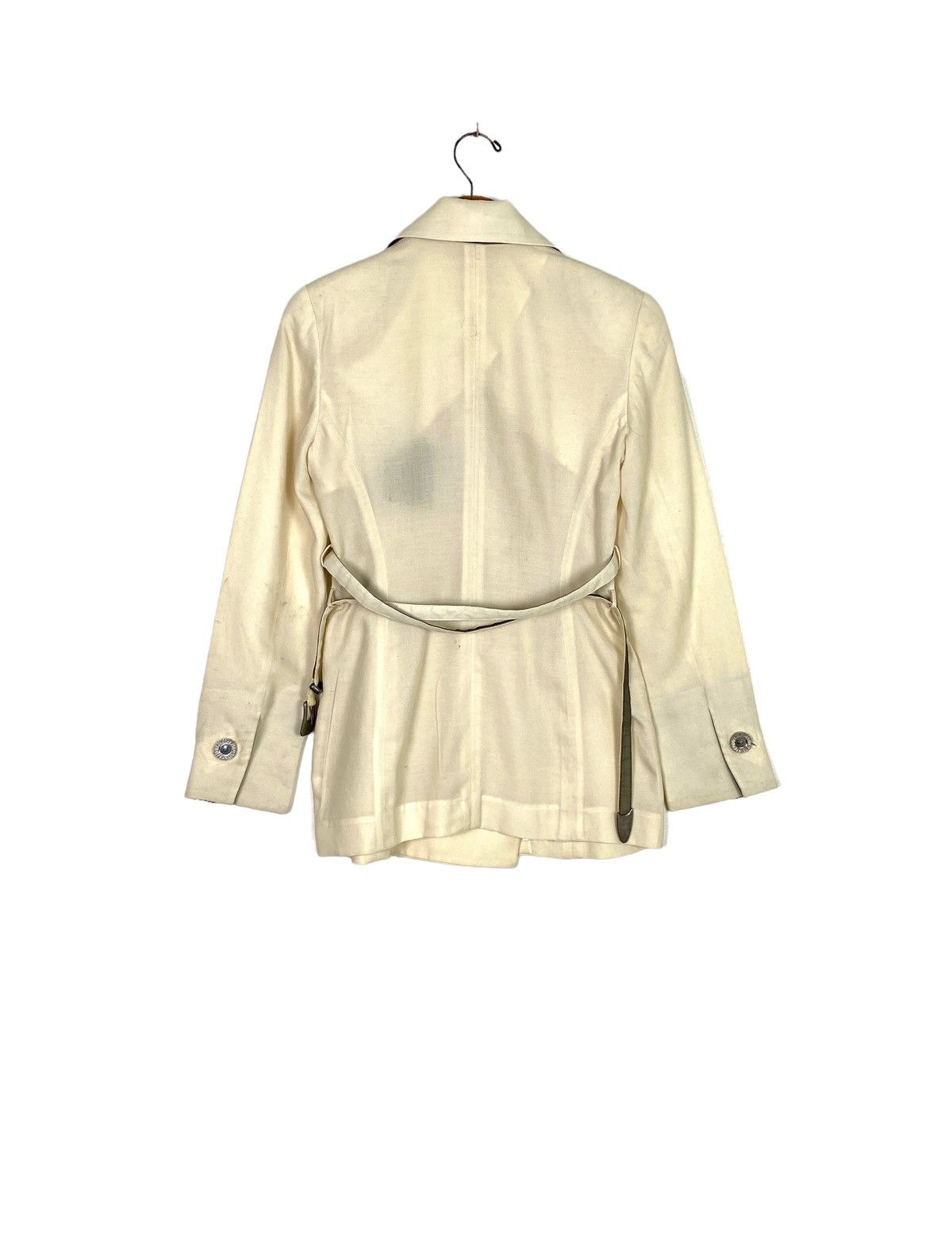 Japanese Brand Rare‼️ Vtg Novespazio Wrap Around Cardigan with Belt Cream Size US M / EU 48-50 / 2 - 4 Thumbnail