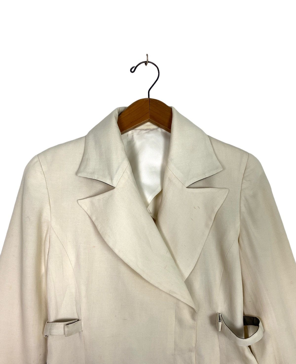 Japanese Brand Rare‼️ Vtg Novespazio Wrap Around Cardigan with Belt Cream Size US M / EU 48-50 / 2 - 3 Thumbnail