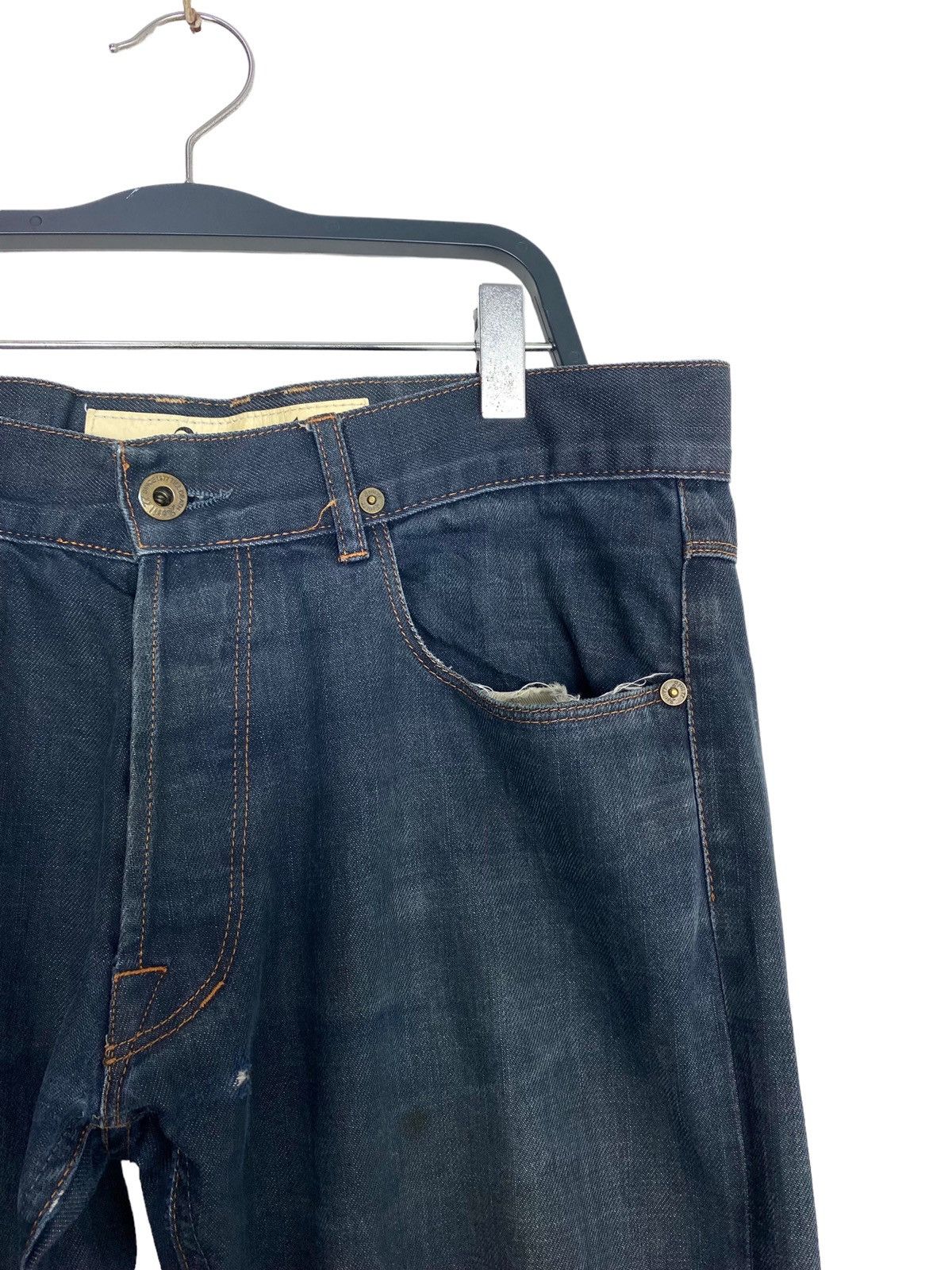 April 77 Rare‼️Vintage DISTRESSED April 77 Denim Jeans Button Fly Size US 32 / EU 48 - 3 Thumbnail