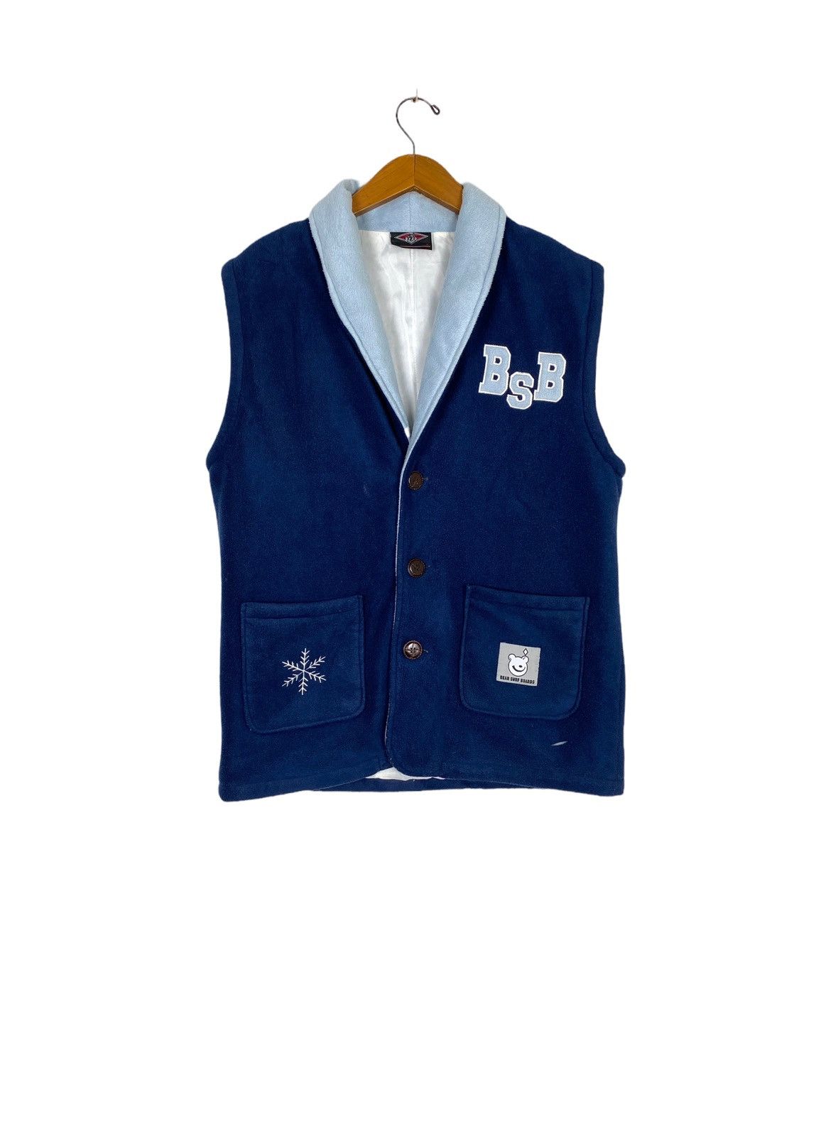 Japanese Brand Rare‼️ Bear Surfboard Vest Fleece Embroidery Big Logo Size US M / EU 48-50 / 2 - 3 Thumbnail