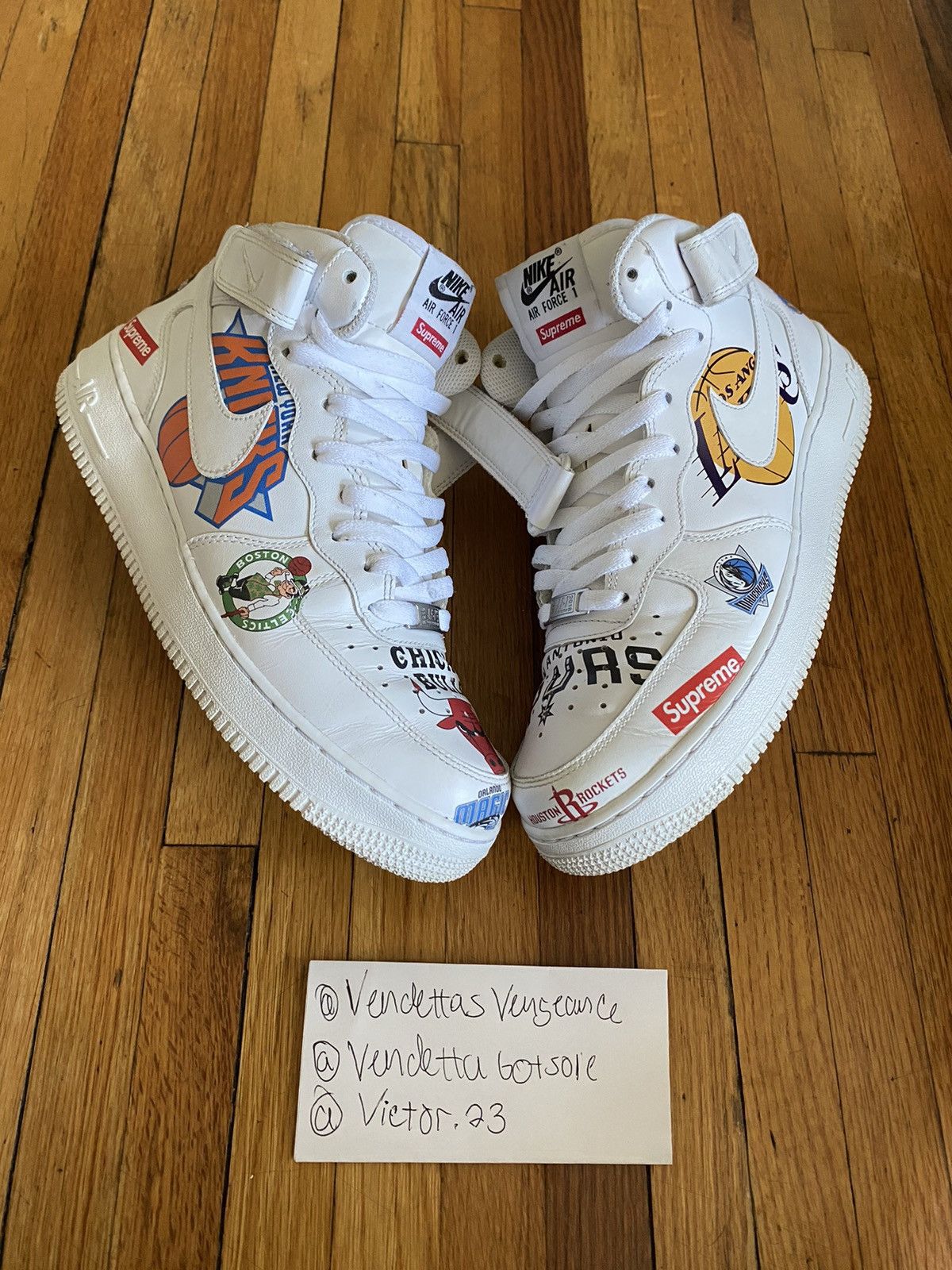 Nike Supreme Air Force Mid NBA Teams BOGO FW2018