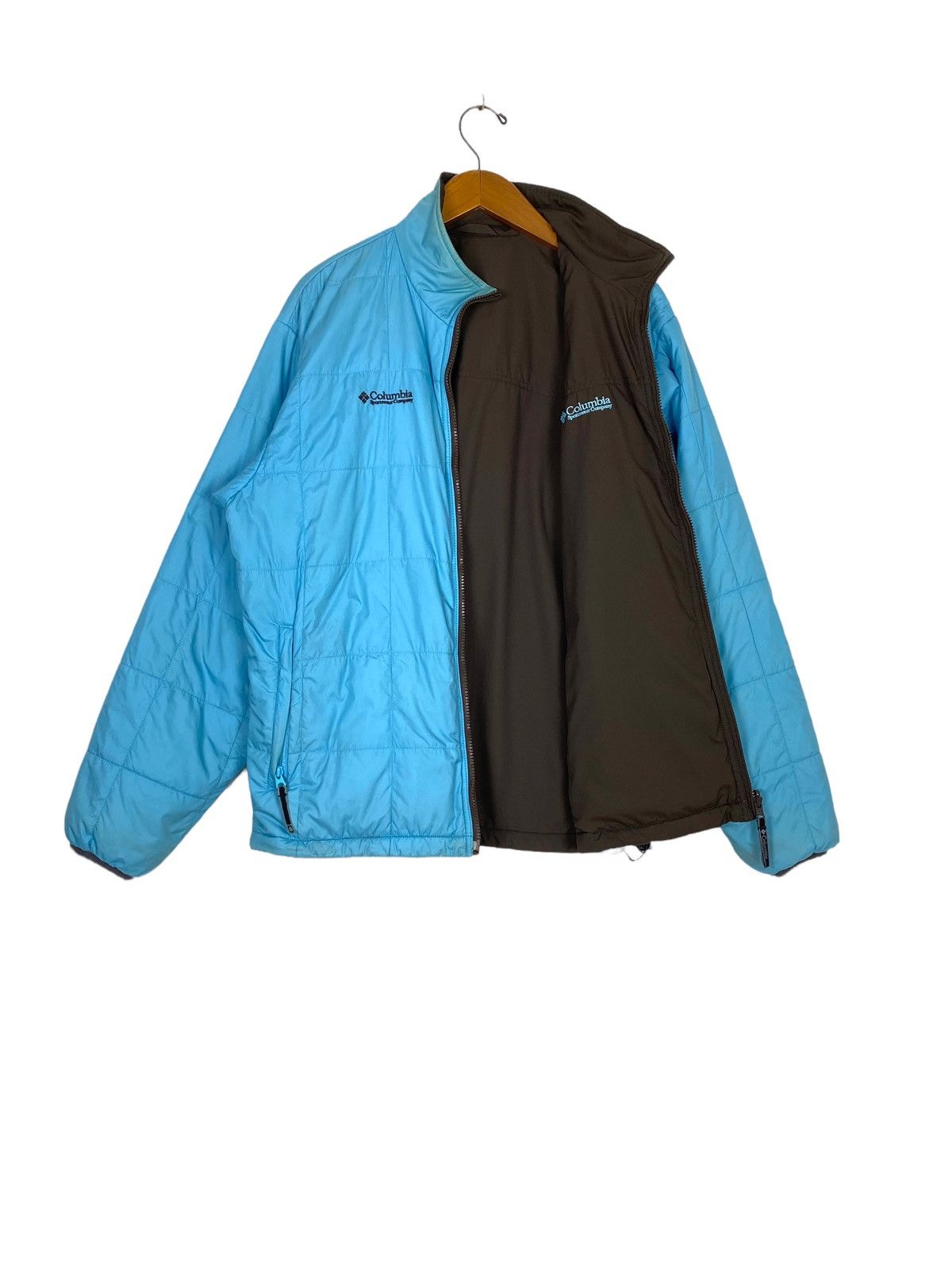 Columbia Rare‼️ Riversible Columbia Jacket Primaloft Script Logo Size US L / EU 52-54 / 3 - 1 Thumbnail