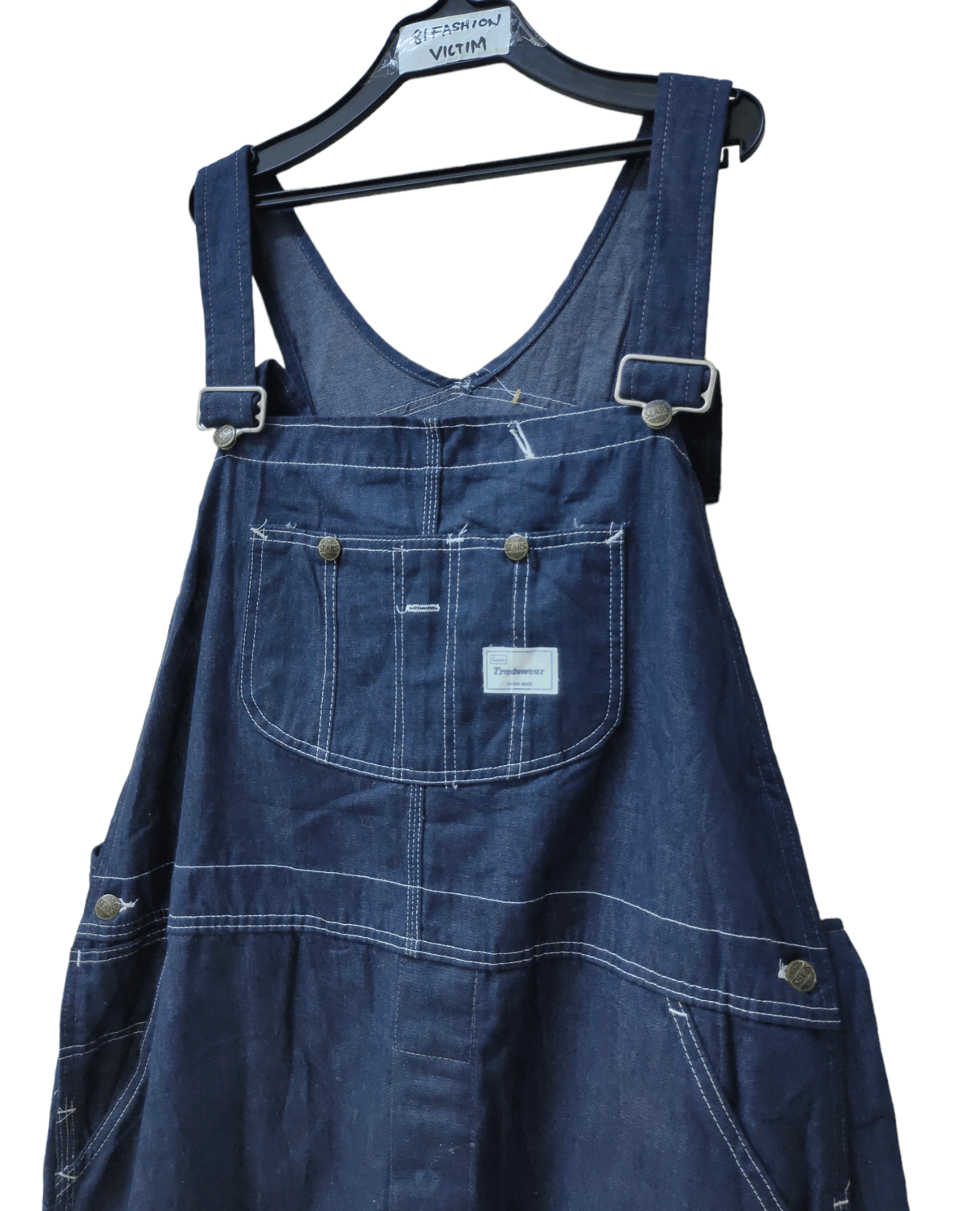 image of Sears Union Made Vintage 70's Oversized Jumpsuits in Blue, Men's (Size 44)