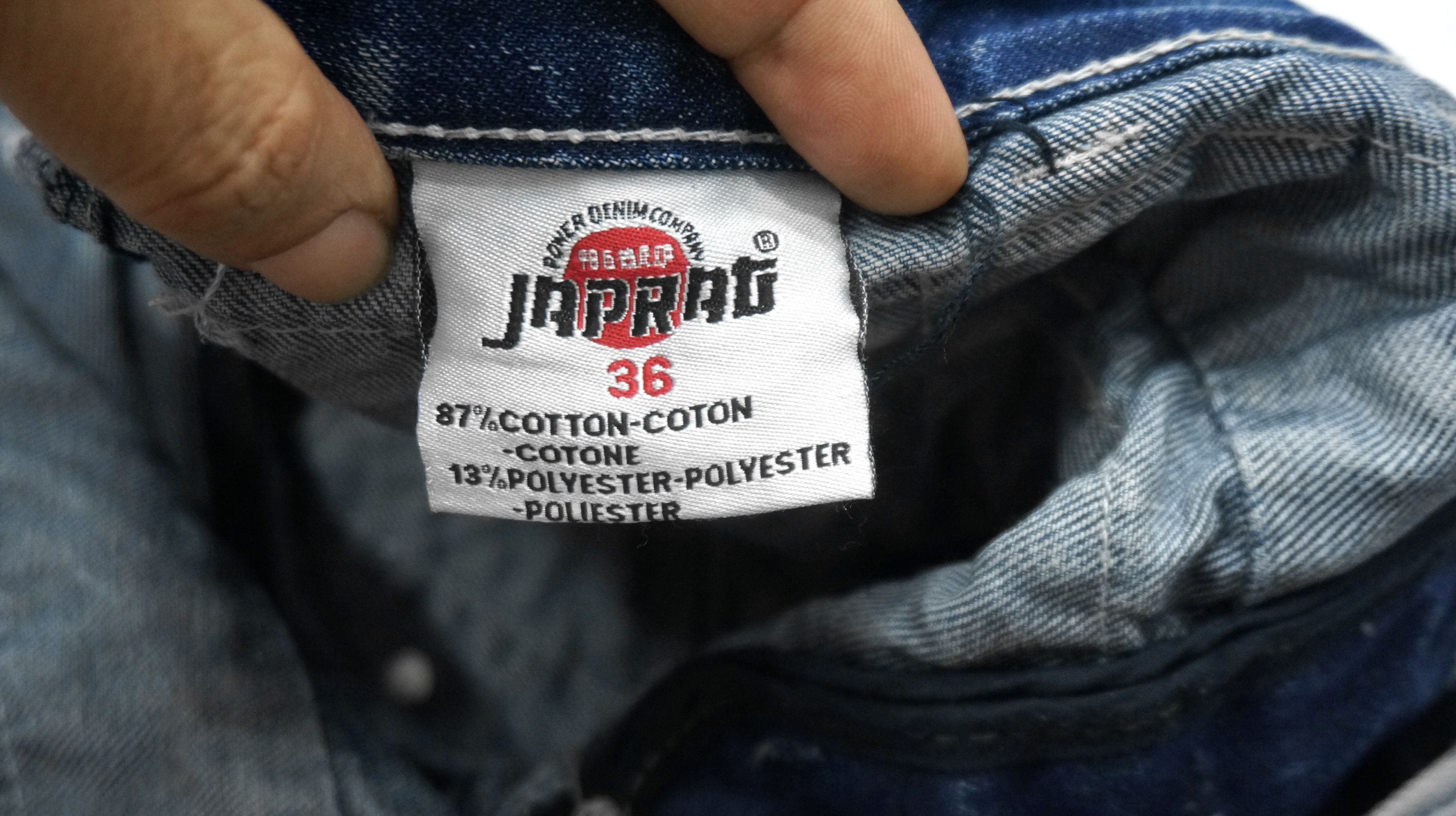 Japanese Brand Vintage 🔥 JAPRAG OKISHANA SAMOKI Button fly Jeans Size US 37 - 13 Thumbnail