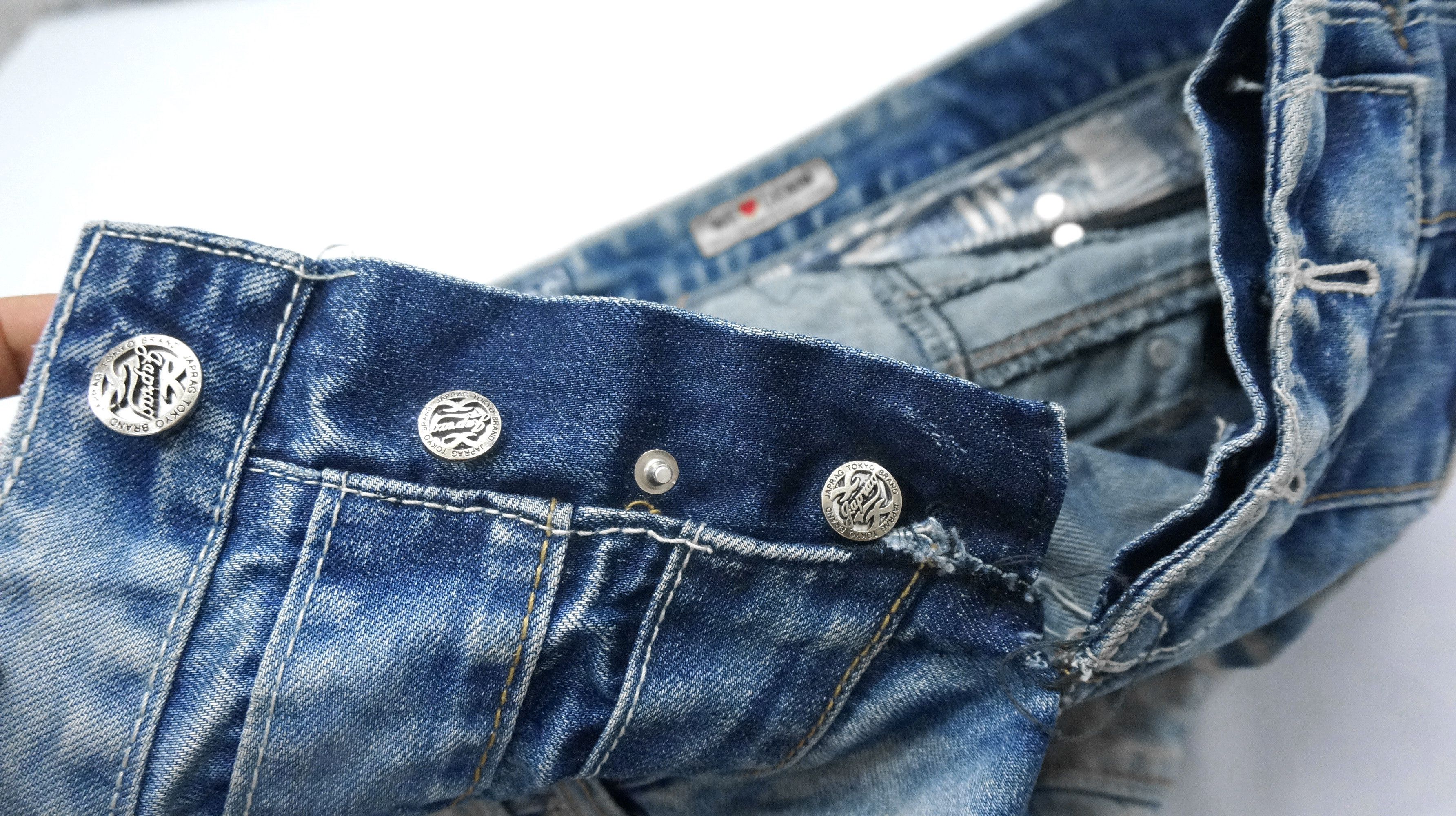 Japanese Brand Vintage 🔥 JAPRAG OKISHANA SAMOKI Button fly Jeans Size US 37 - 20 Thumbnail