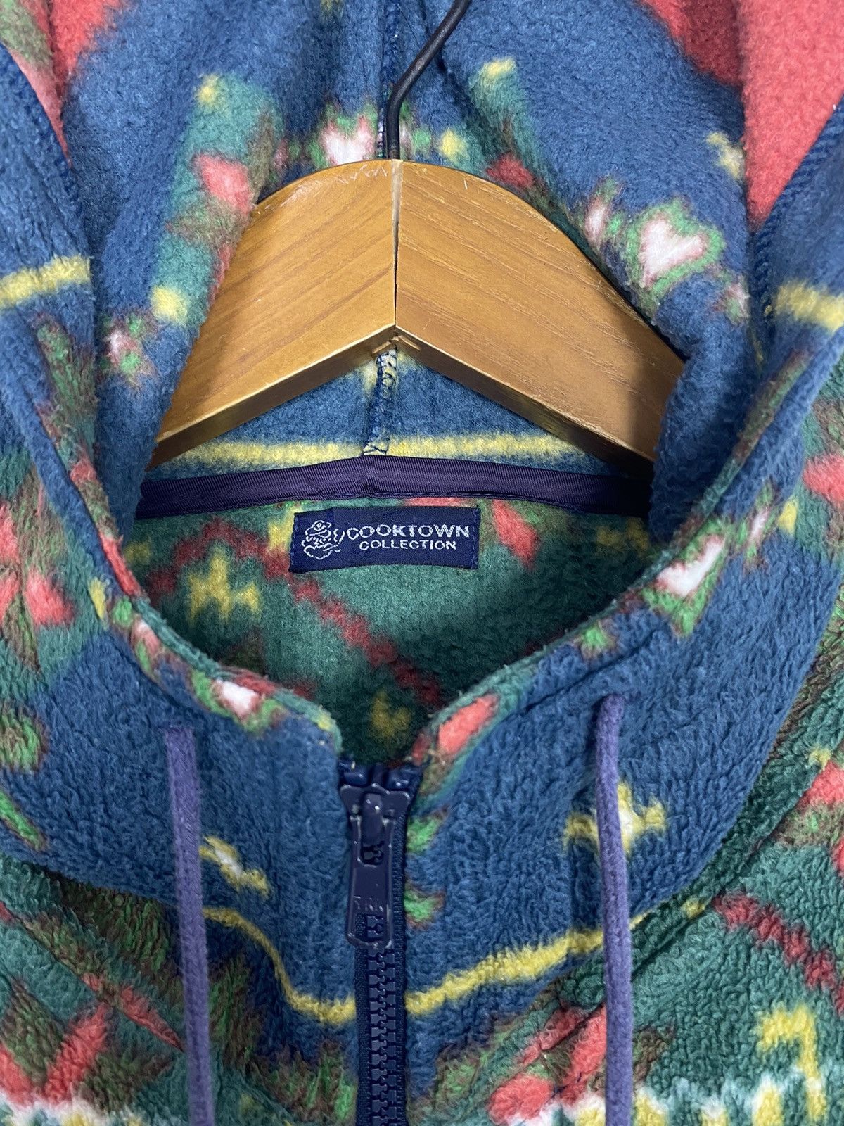 Japanese Brand Cooktown Collectiion Fleece Hoodie Zip Navajo Aztec Pattern Size US M / EU 48-50 / 2 - 3 Thumbnail