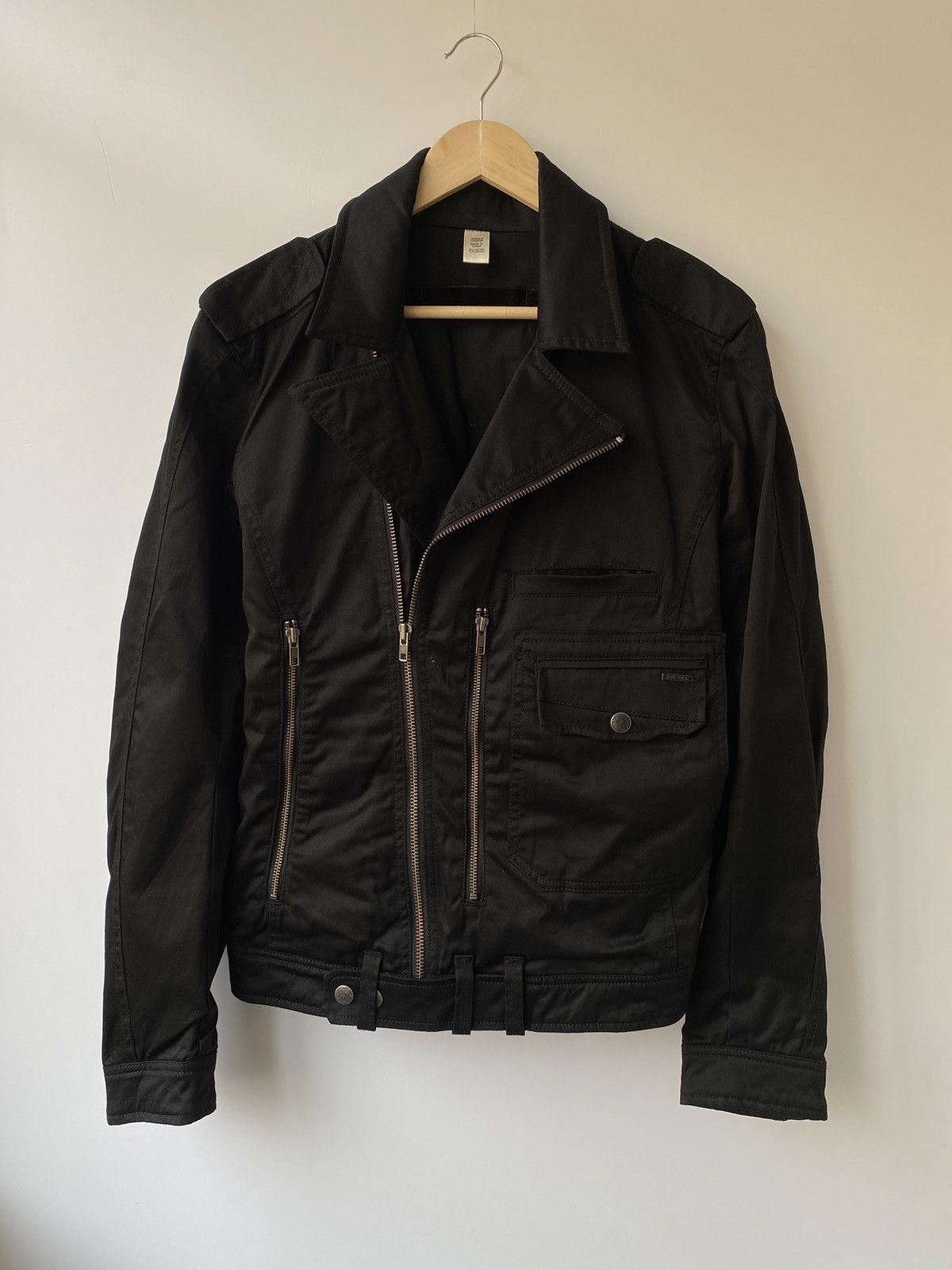 image of Diesel Biker Rider Jacket Chopper Retro in Black, Men's (Size Medium)
