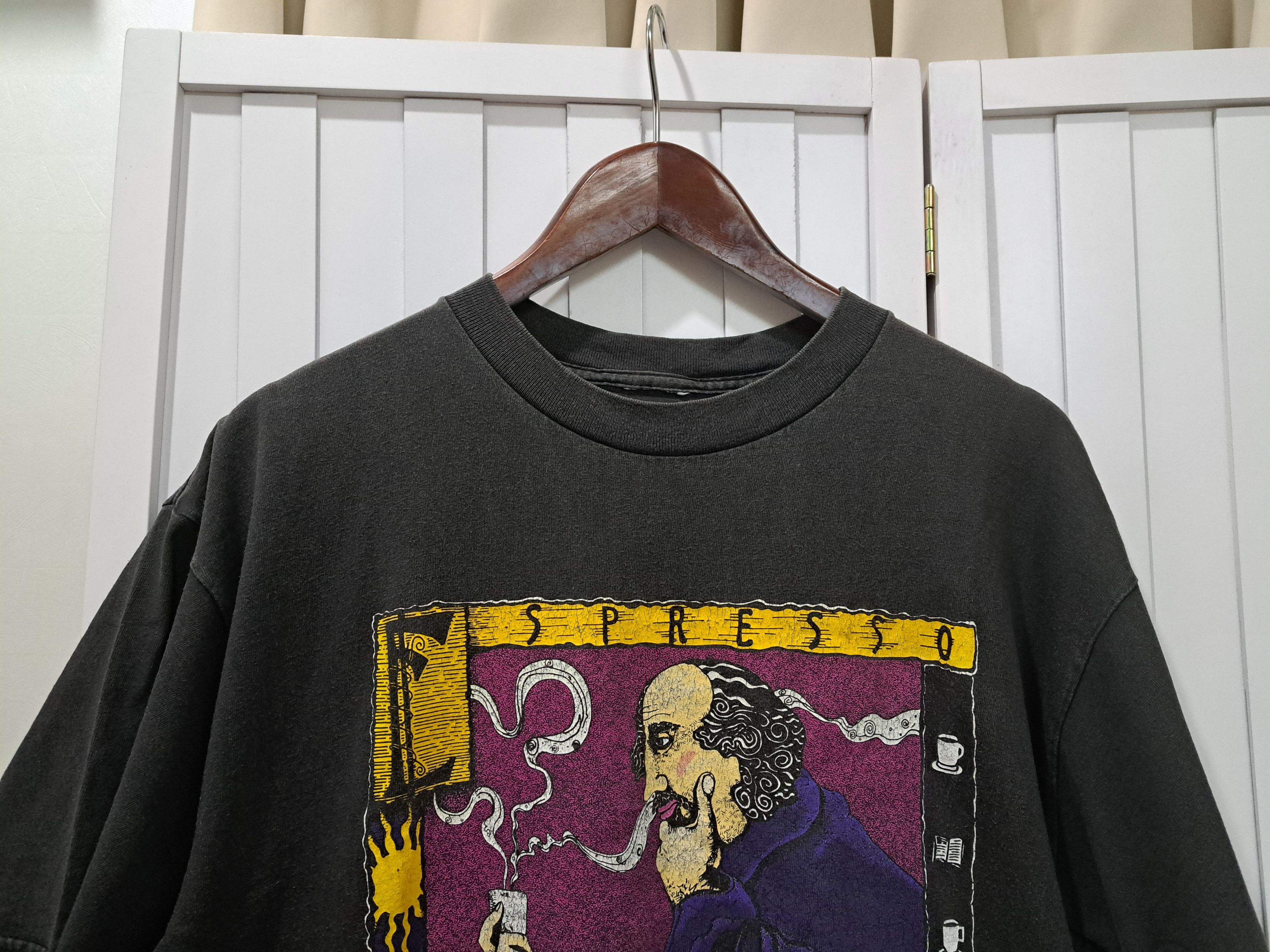 Vintage Vintage 90s Espresso Coffee Art T-Shirt Size US XL / EU 56 / 4 - 3 Thumbnail