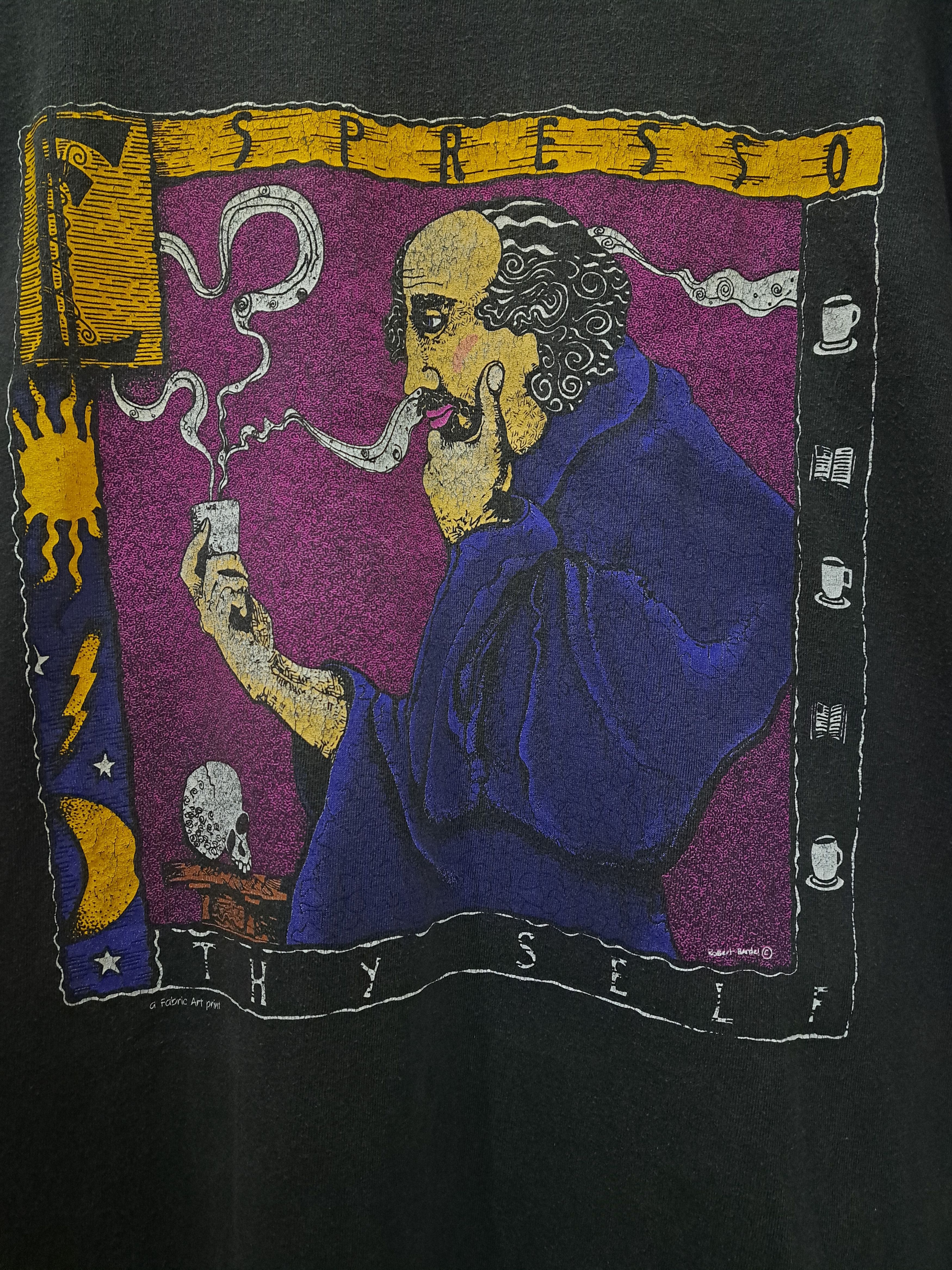 Vintage Vintage 90s Espresso Coffee Art T-Shirt Size US XL / EU 56 / 4 - 2 Thumbnail