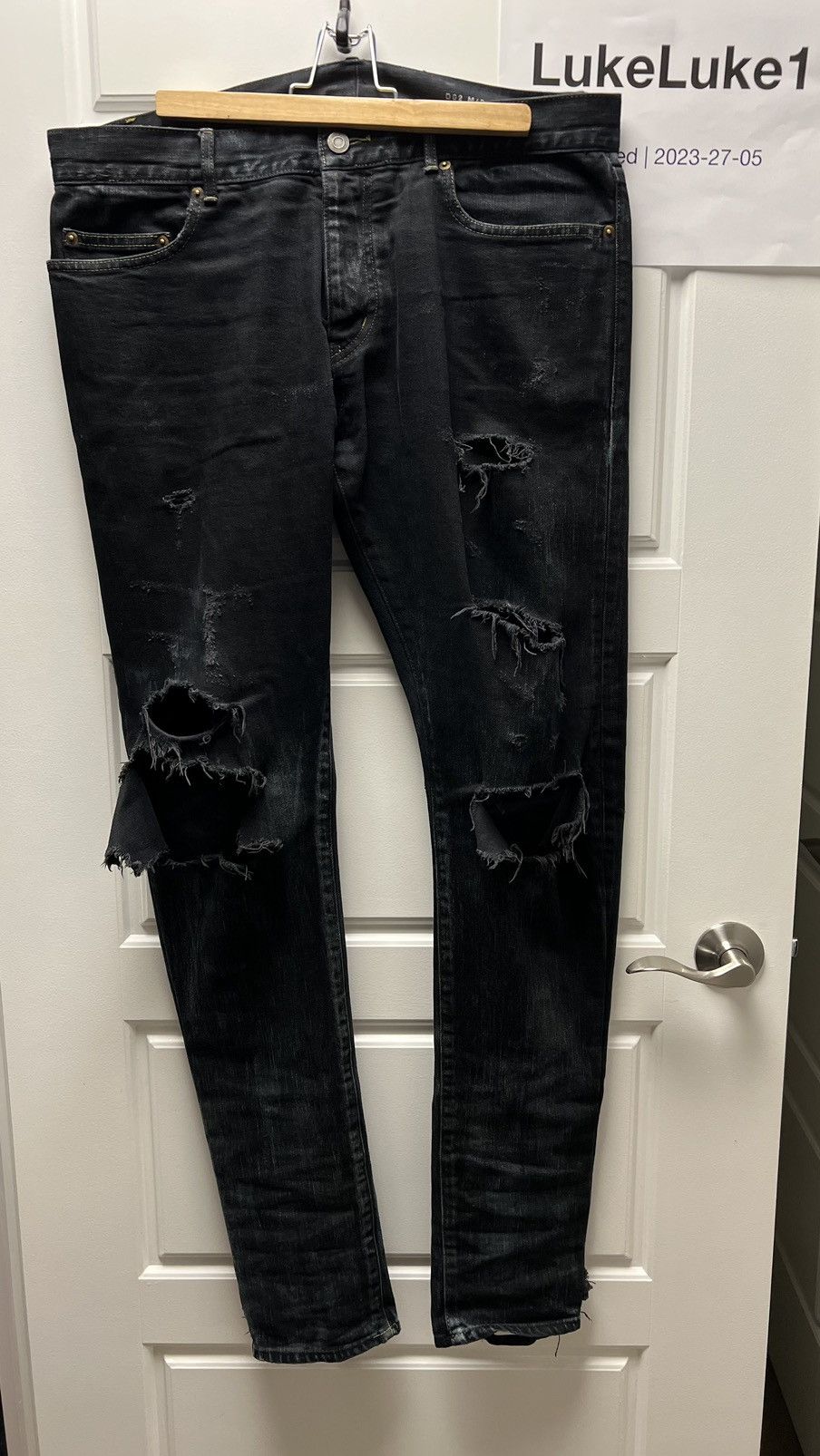 Saint Laurent Crash Denim | Grailed