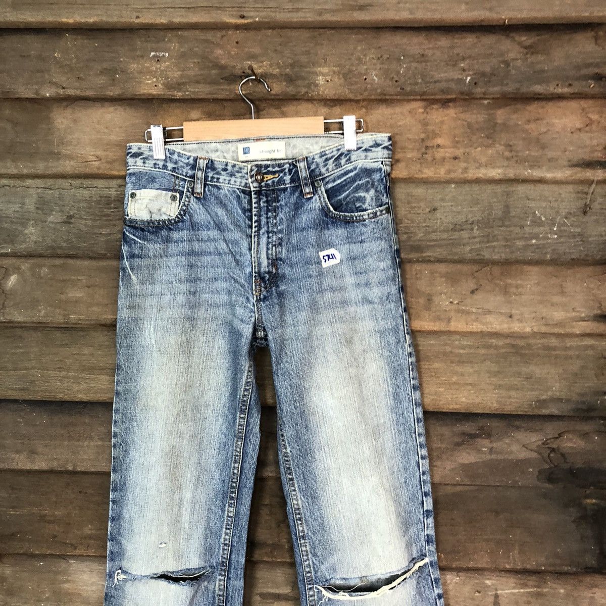 Gap Gap Blue Distressed Denim Pants #5741 Size US 28 / EU 44 - 2 Thumbnail