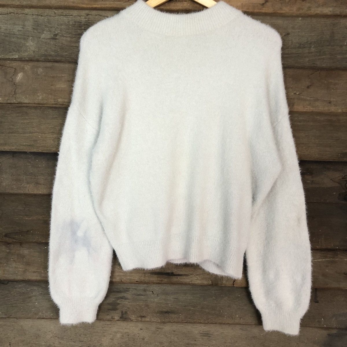 Homespun Knitwear D Be Radiance White dirty Mohair Shag Shaggy Knitwear #c1171 Size M / US 6-8 / IT 42-44 - 8 Thumbnail