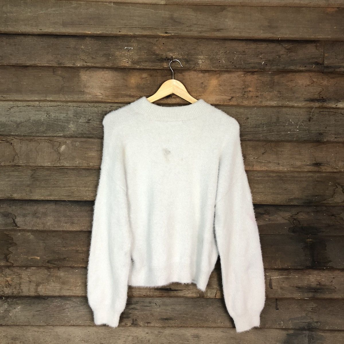 Homespun Knitwear D Be Radiance White dirty Mohair Shag Shaggy Knitwear #c1171 Size M / US 6-8 / IT 42-44 - 11 Thumbnail