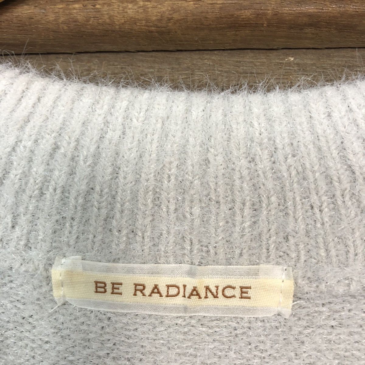 Homespun Knitwear D Be Radiance White dirty Mohair Shag Shaggy Knitwear #c1171 Size M / US 6-8 / IT 42-44 - 10 Thumbnail