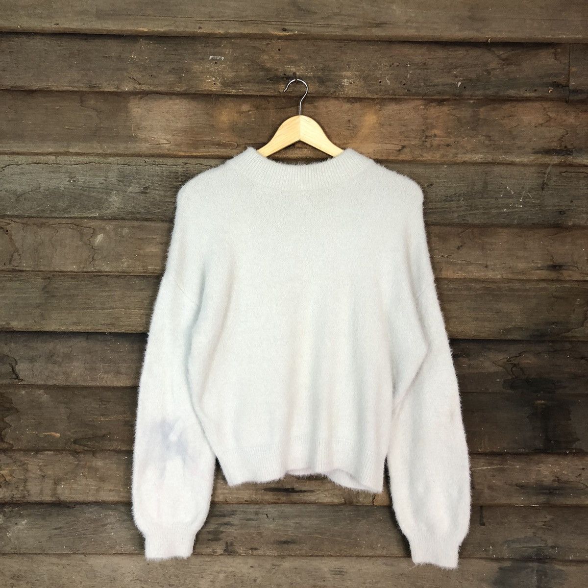 Homespun Knitwear D Be Radiance White dirty Mohair Shag Shaggy Knitwear #c1171 Size M / US 6-8 / IT 42-44 - 1 Thumbnail