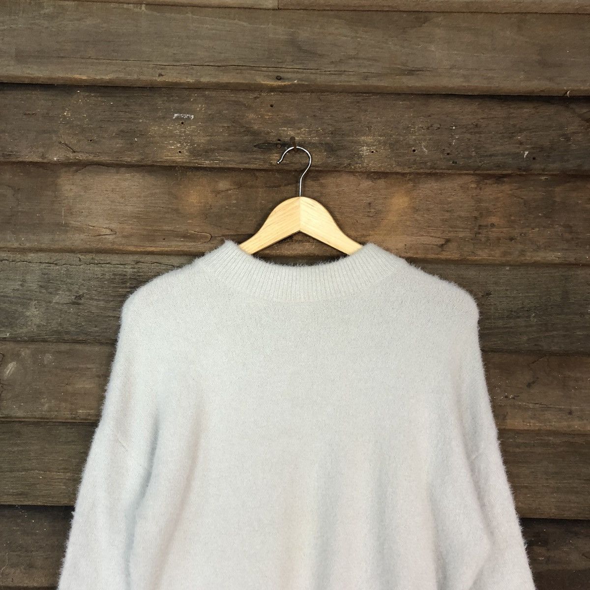 Homespun Knitwear D Be Radiance White dirty Mohair Shag Shaggy Knitwear #c1171 Size M / US 6-8 / IT 42-44 - 2 Thumbnail