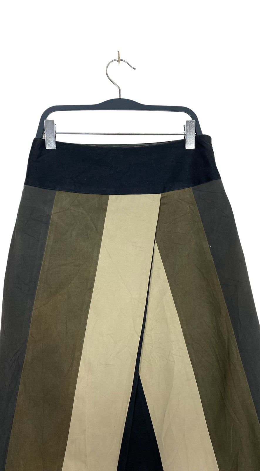 Japanese Brand Rare‼️ Archaique Midi Skirt Colour Block Made in Japan Size 24" / US 00 / IT 34 - 2 Thumbnail